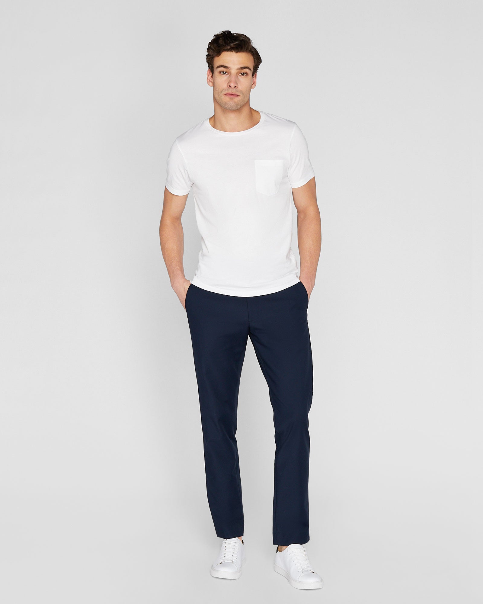 CLUB MONACO - Pantalon habillé contemporain - Marine