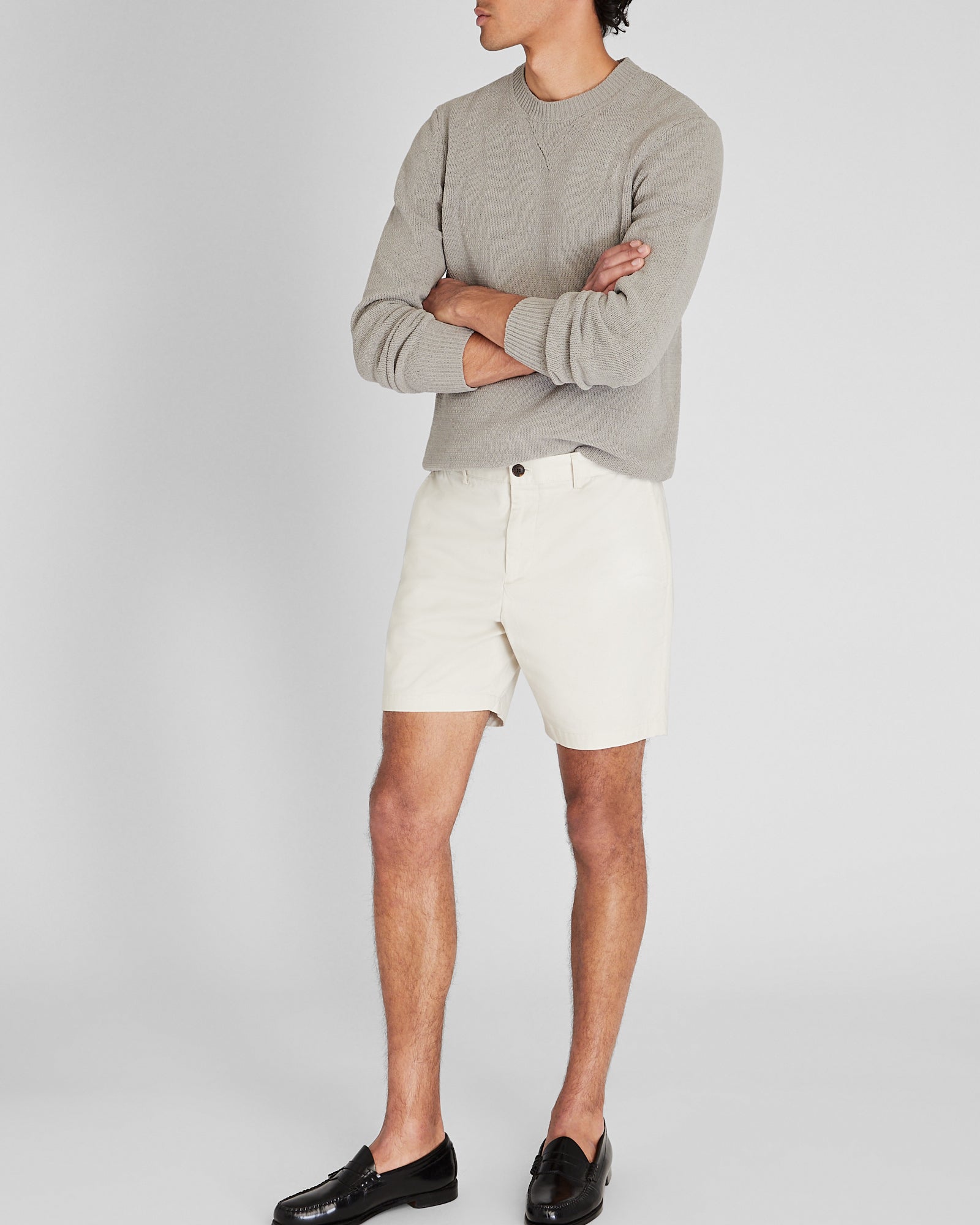 CLUB MONACO - Short Baxter de 18 cm (7 po) - Pierre Kaki