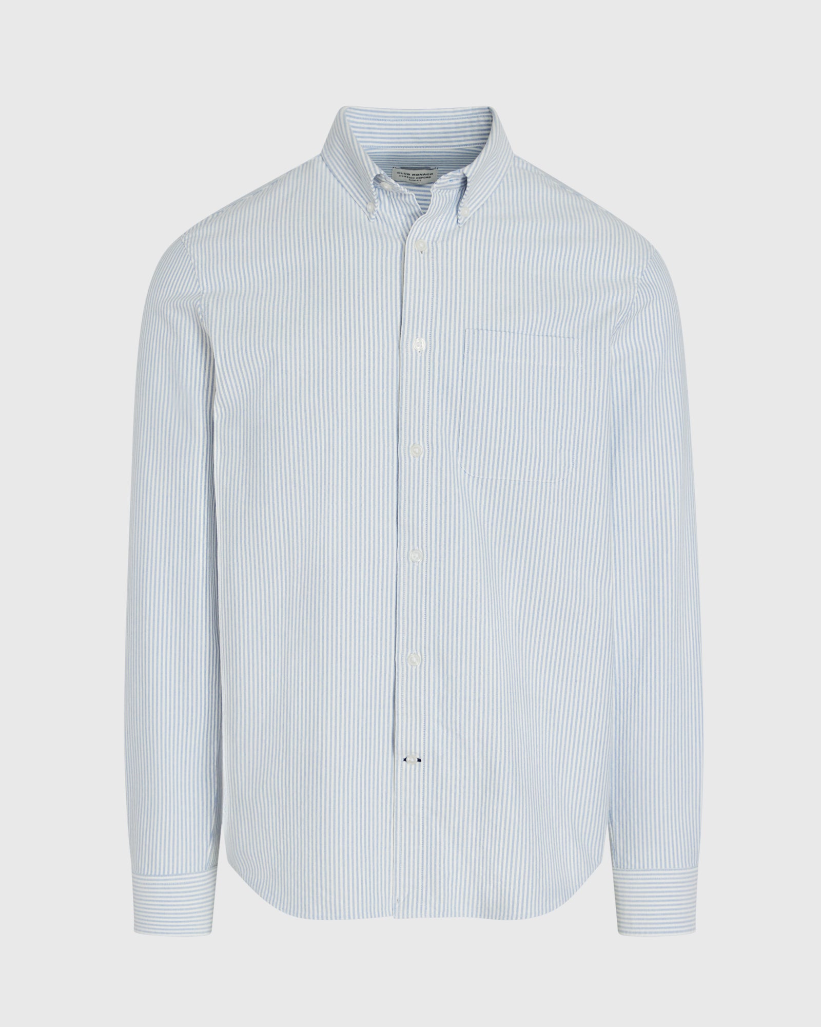 CLUB MONACO - Chemise Oxford rayée à manches longues - Rayure Bleue