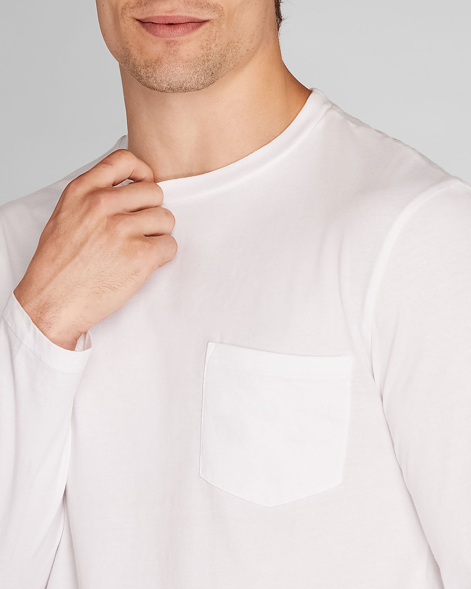 CLUB MONACO - Williams Long-Sleeve Tee - White