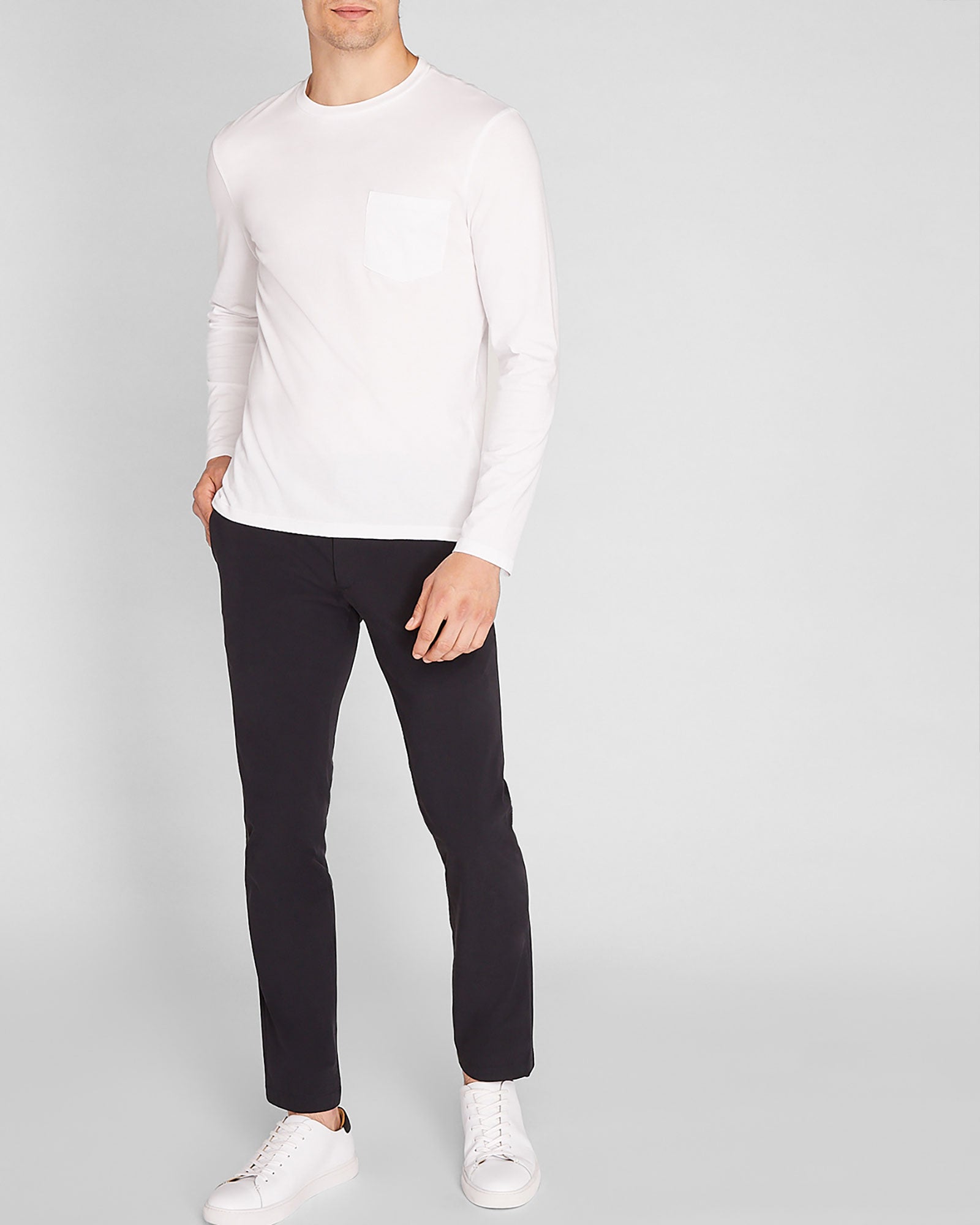 CLUB MONACO - Williams Long-Sleeve Tee - White