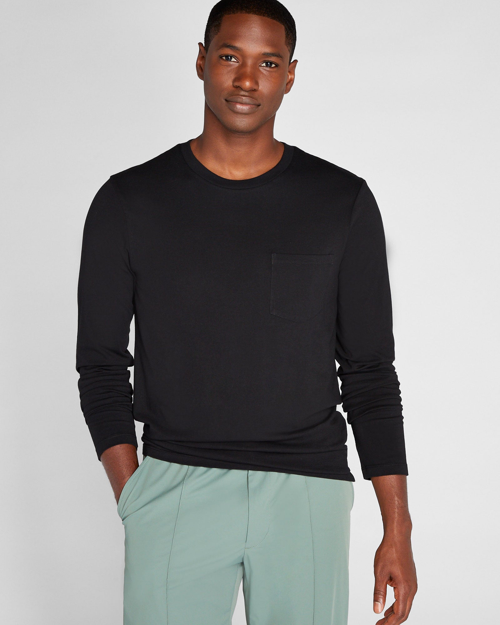 CLUB MONACO - Williams Long-Sleeve Tee - Black