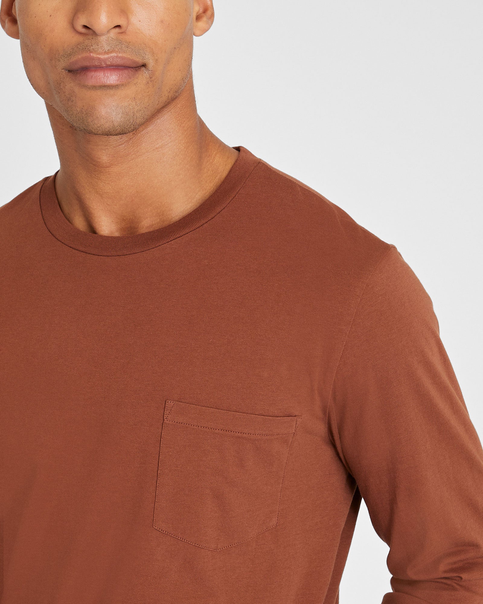 CLUB MONACO - Williams Long-Sleeve Tee - Brown