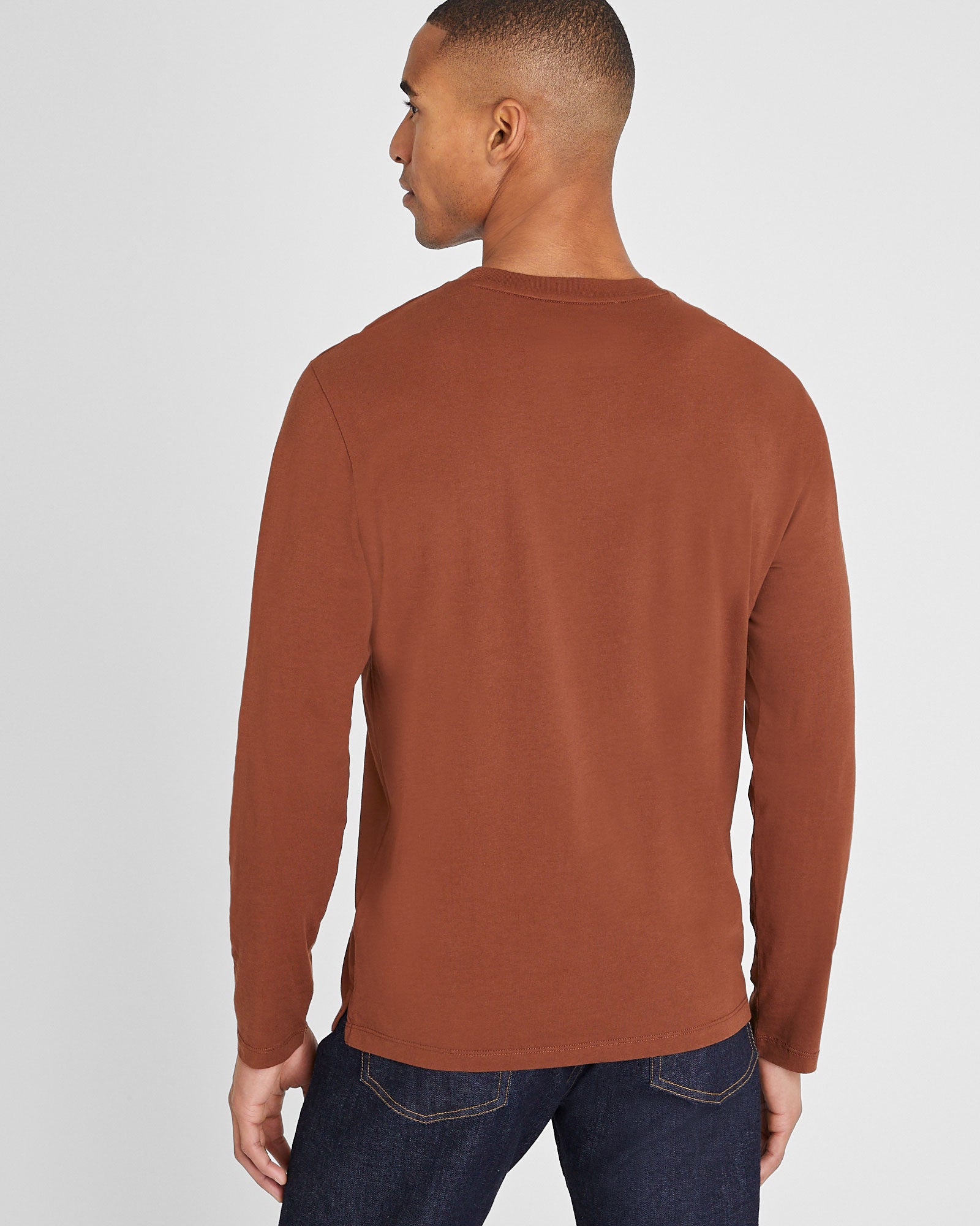 CLUB MONACO - Williams Long-Sleeve Tee - Brown