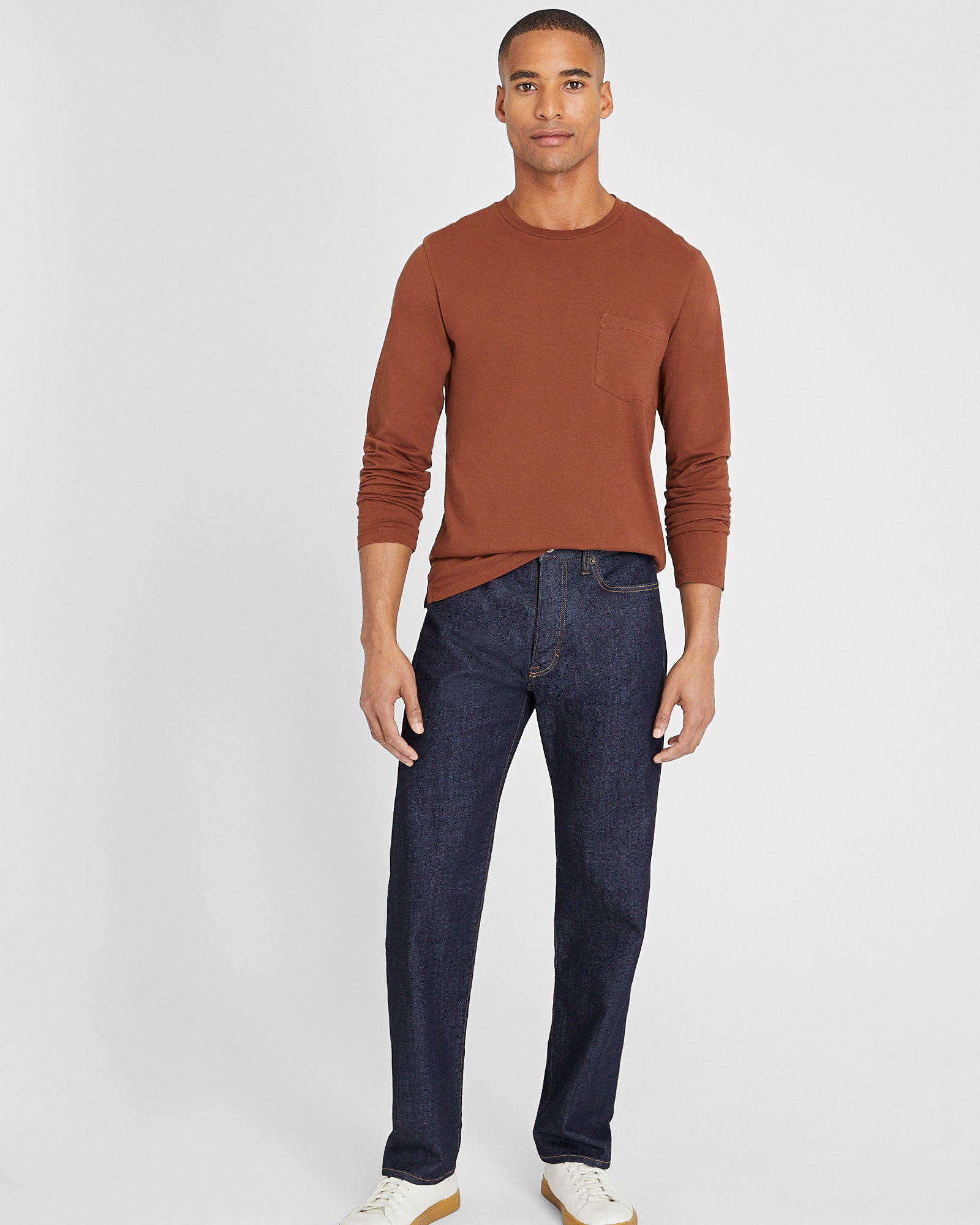 CLUB MONACO - Williams Long-Sleeve Tee - Brown