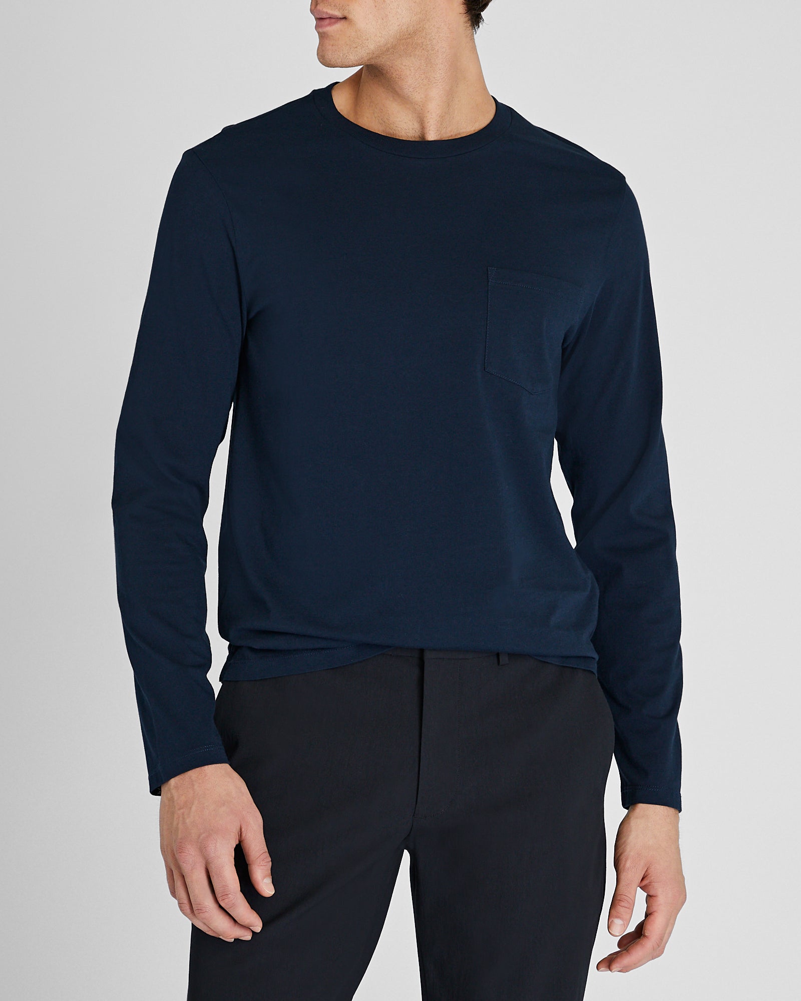 CLUB MONACO - Williams Long-Sleeve Tee - Navy