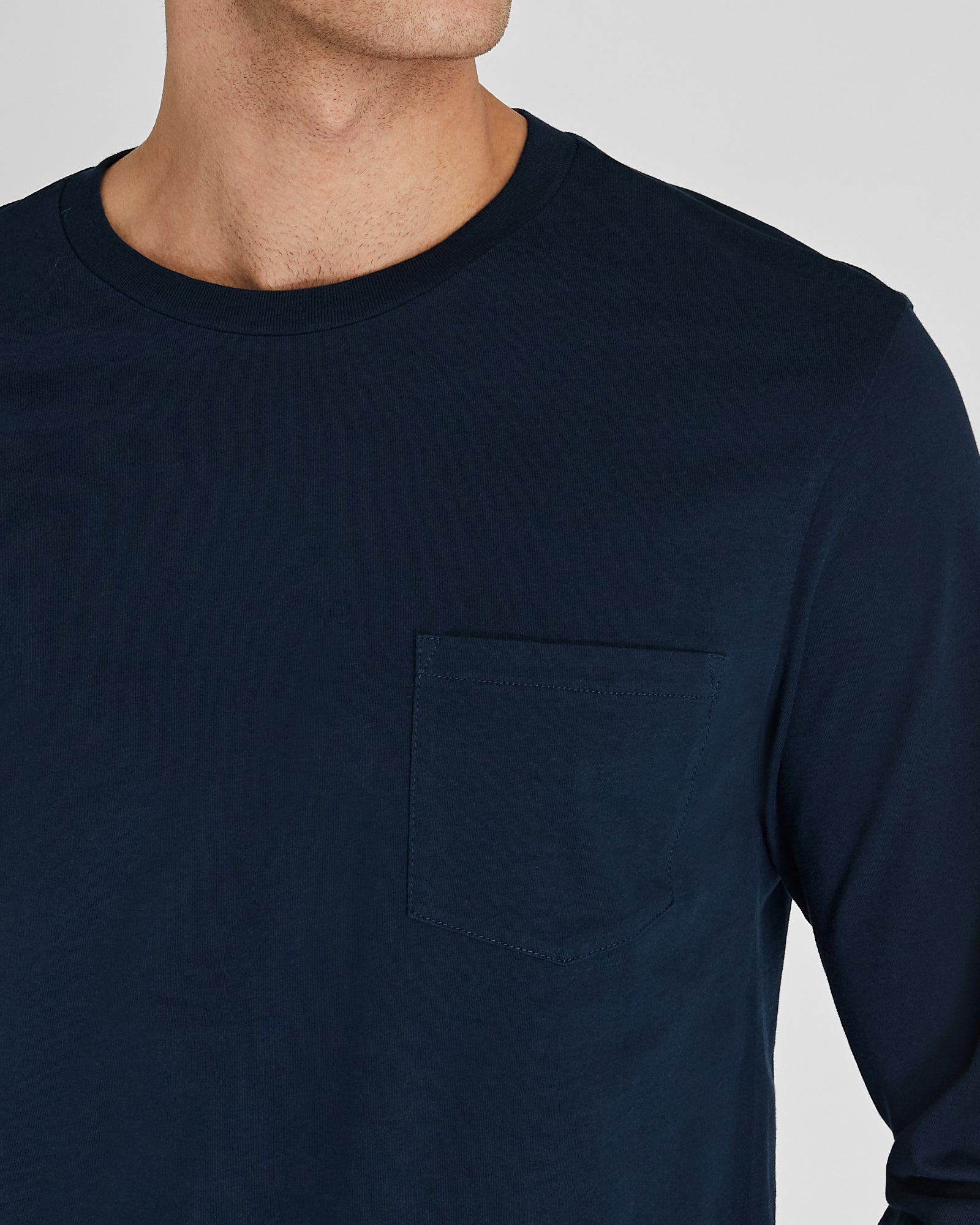 CLUB MONACO - Williams Long-Sleeve Tee - Navy