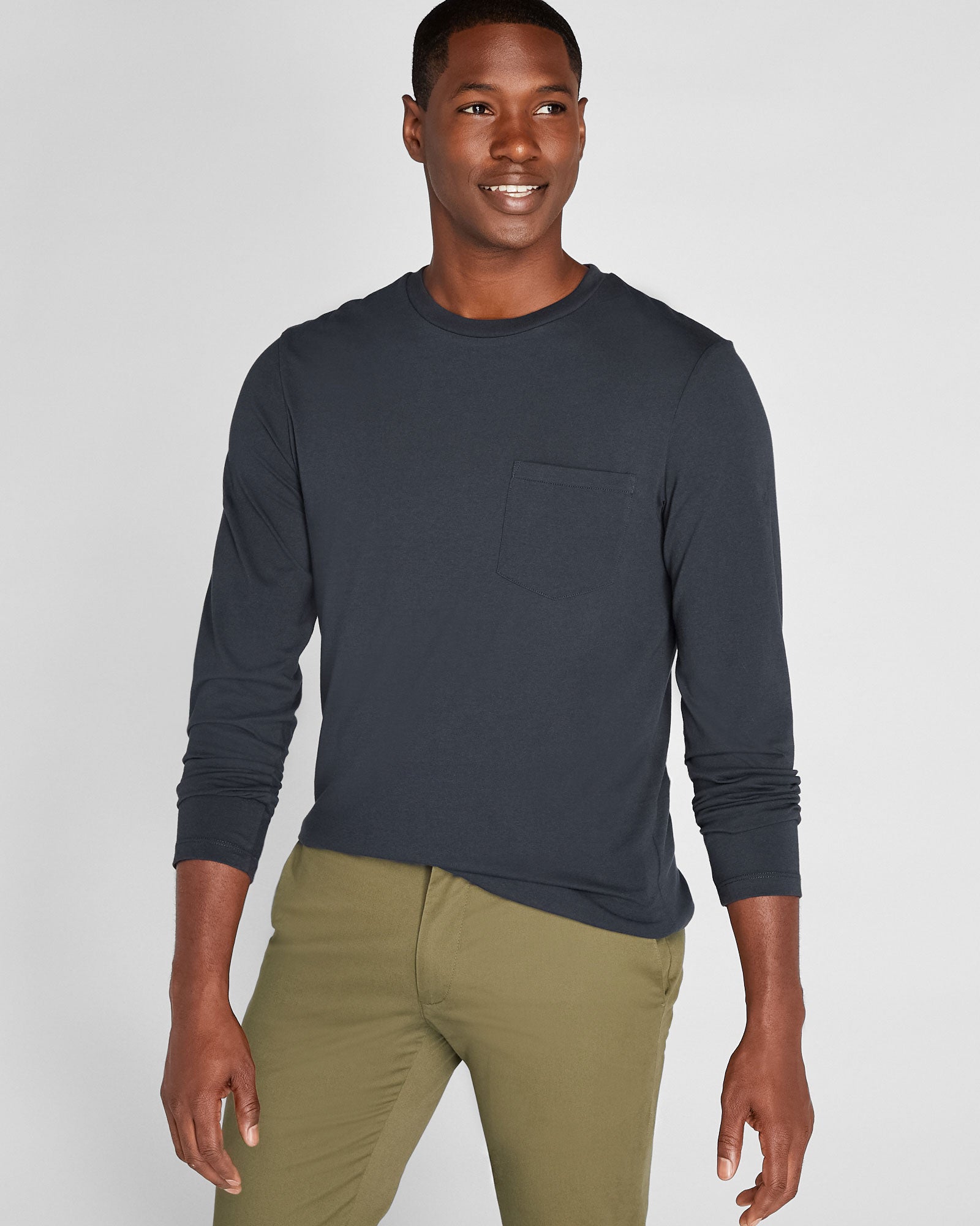 CLUB MONACO - Williams Long-Sleeve Tee - Eclipse