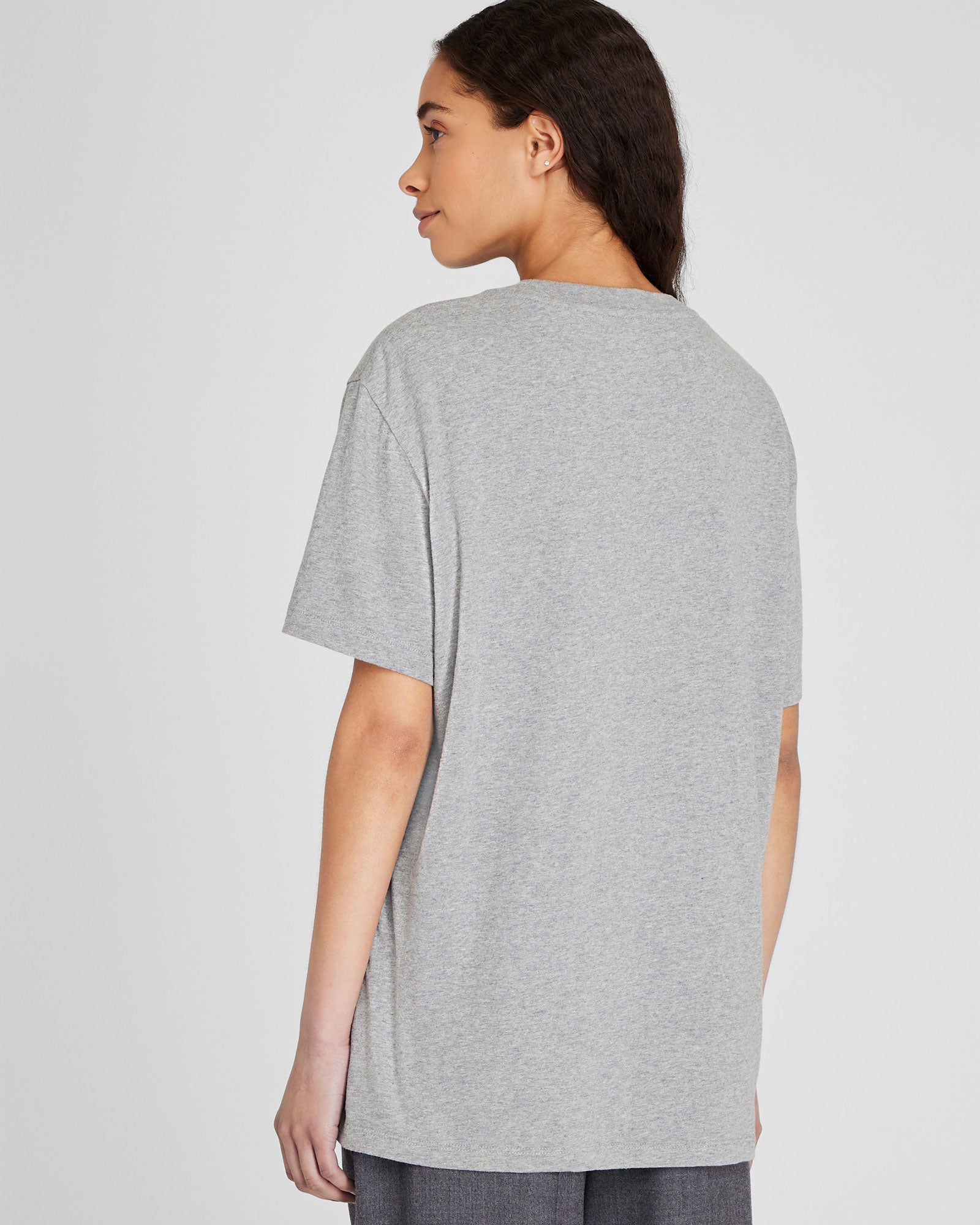 CLUB MONACO - Crest Tee - Medium Heather Grey