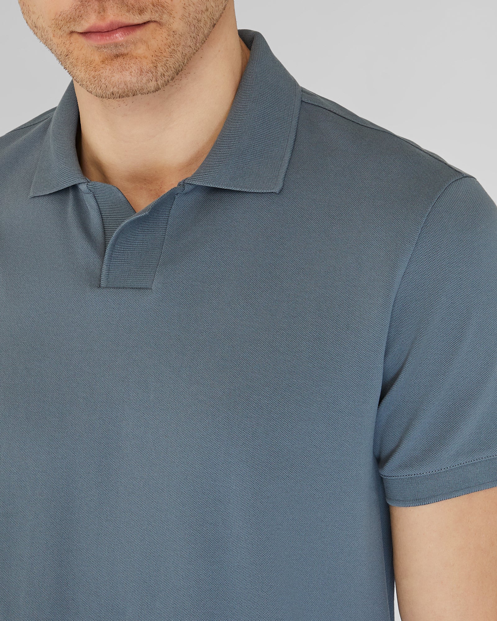 CLUB MONACO - Col polo tricoteuse - Verre De Mer