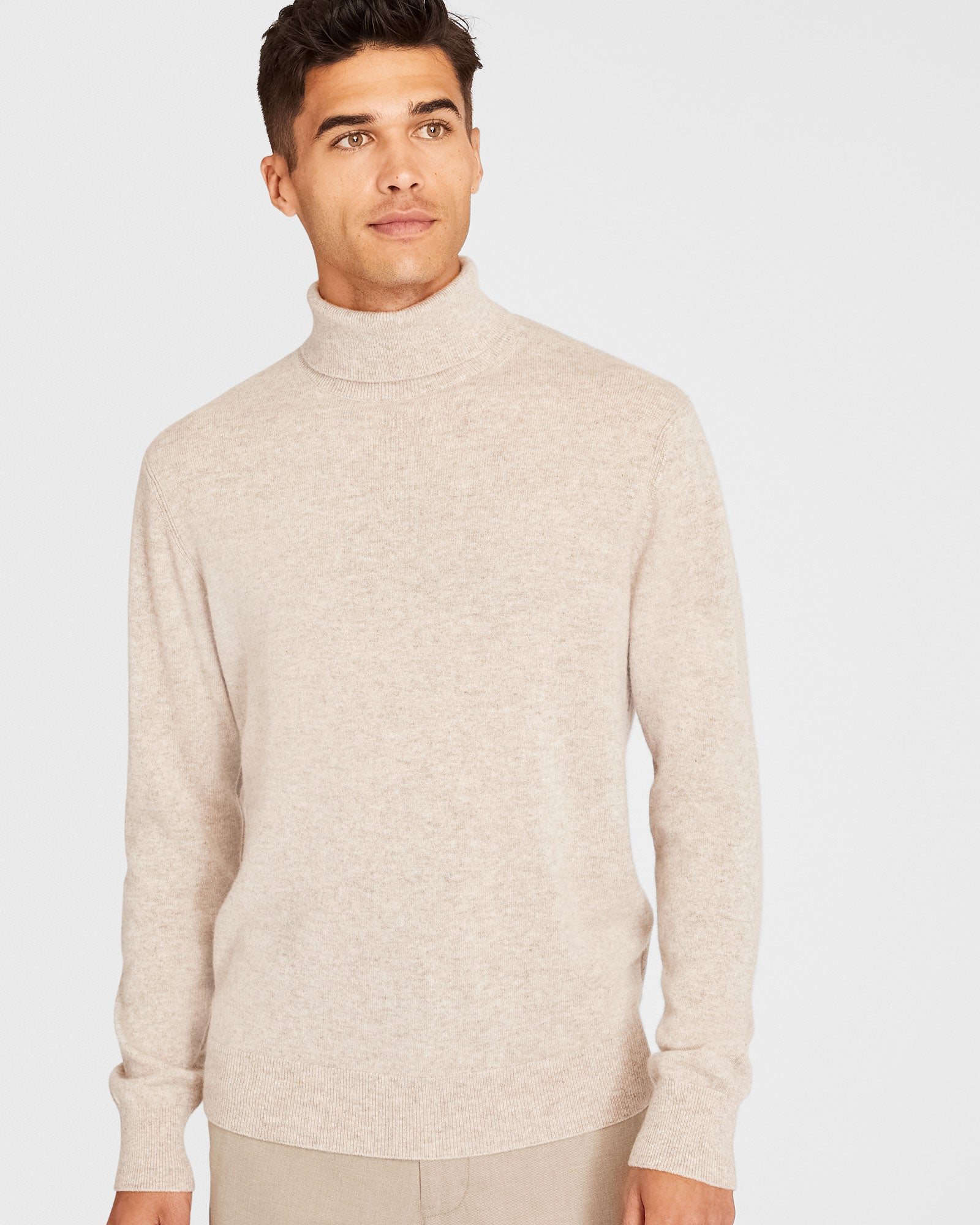 CLUB MONACO - Cashmere Turtleneck - Latte