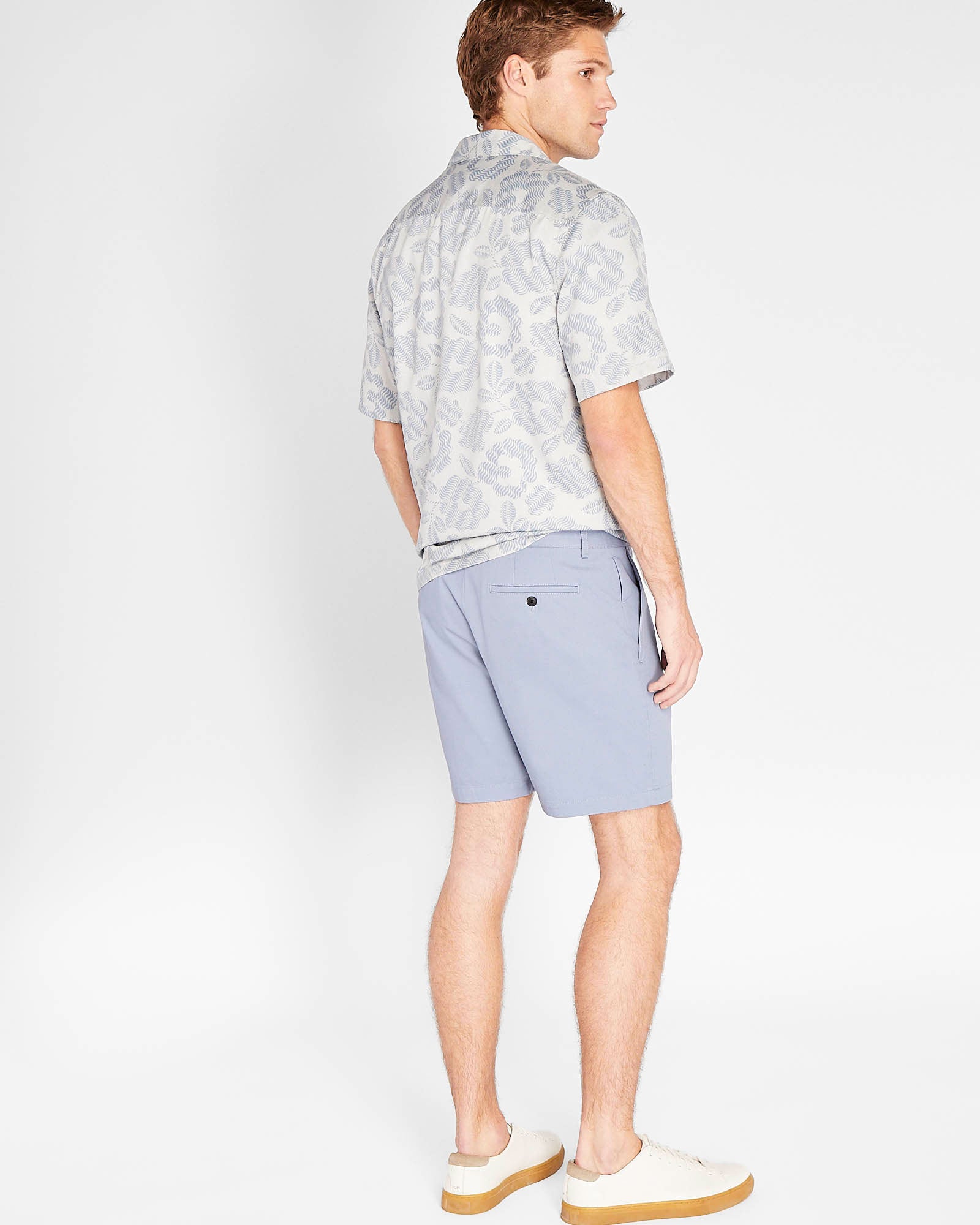 CLUB MONACO - Baxter Texture 7" Short - Blue