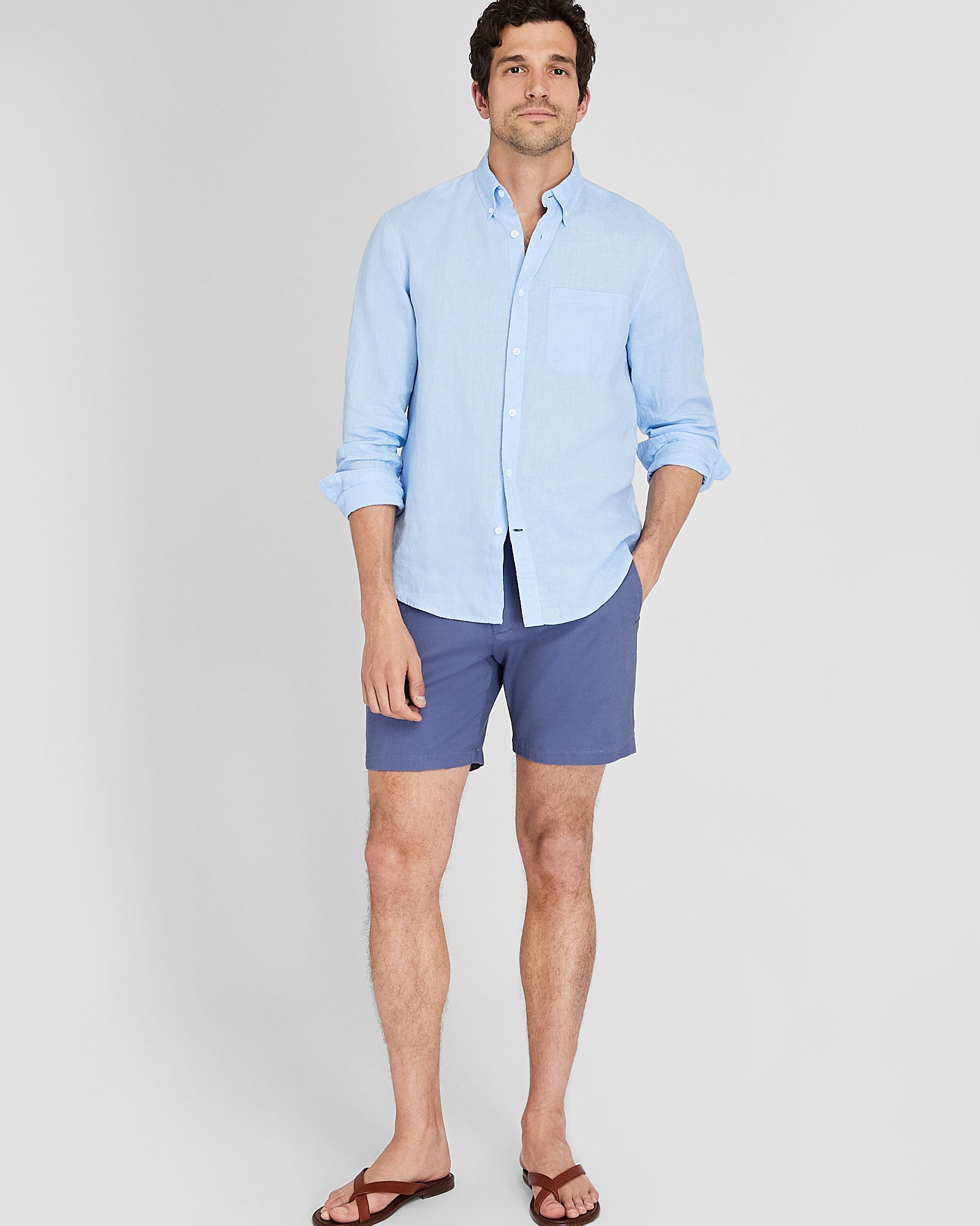 CLUB MONACO - Short texturé Baxter 18 cm (7 po) - Crépuscule