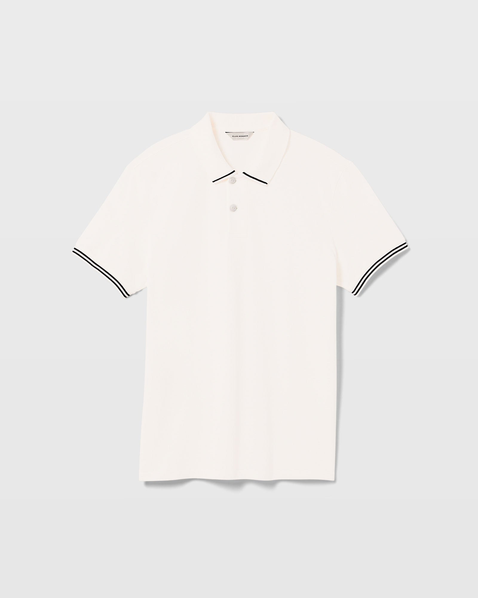 CLUB MONACO - Tipped Collar Polo - White