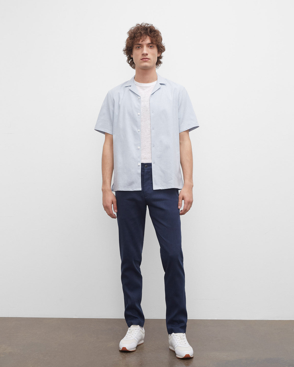 Men's Navy Connor Linen Pant | Club Monaco CA