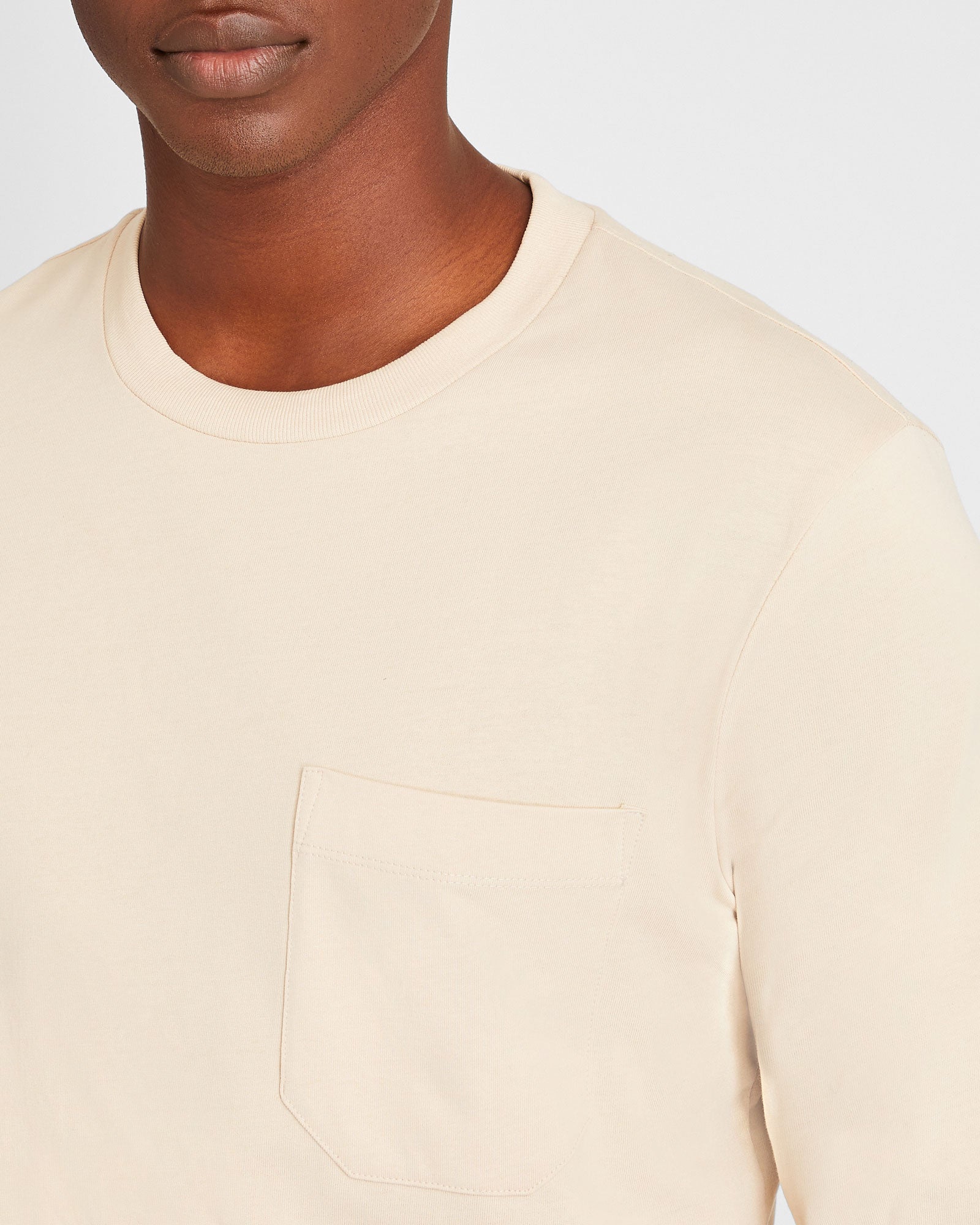 CLUB MONACO - T-shirt décontracté manche longue - Bleu Clair