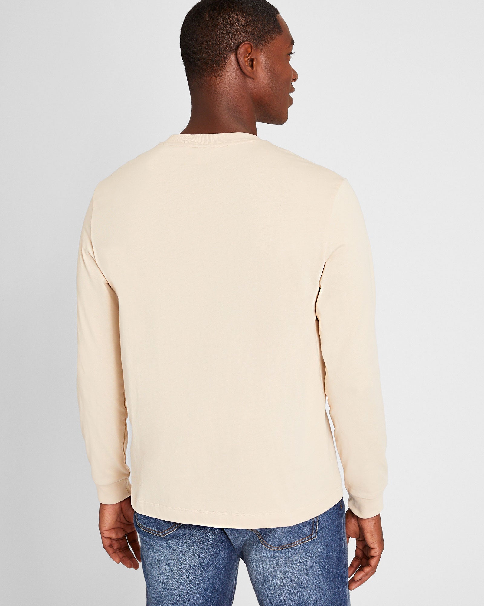 CLUB MONACO - Long-Sleeve Relaxed Tee - Light Blue