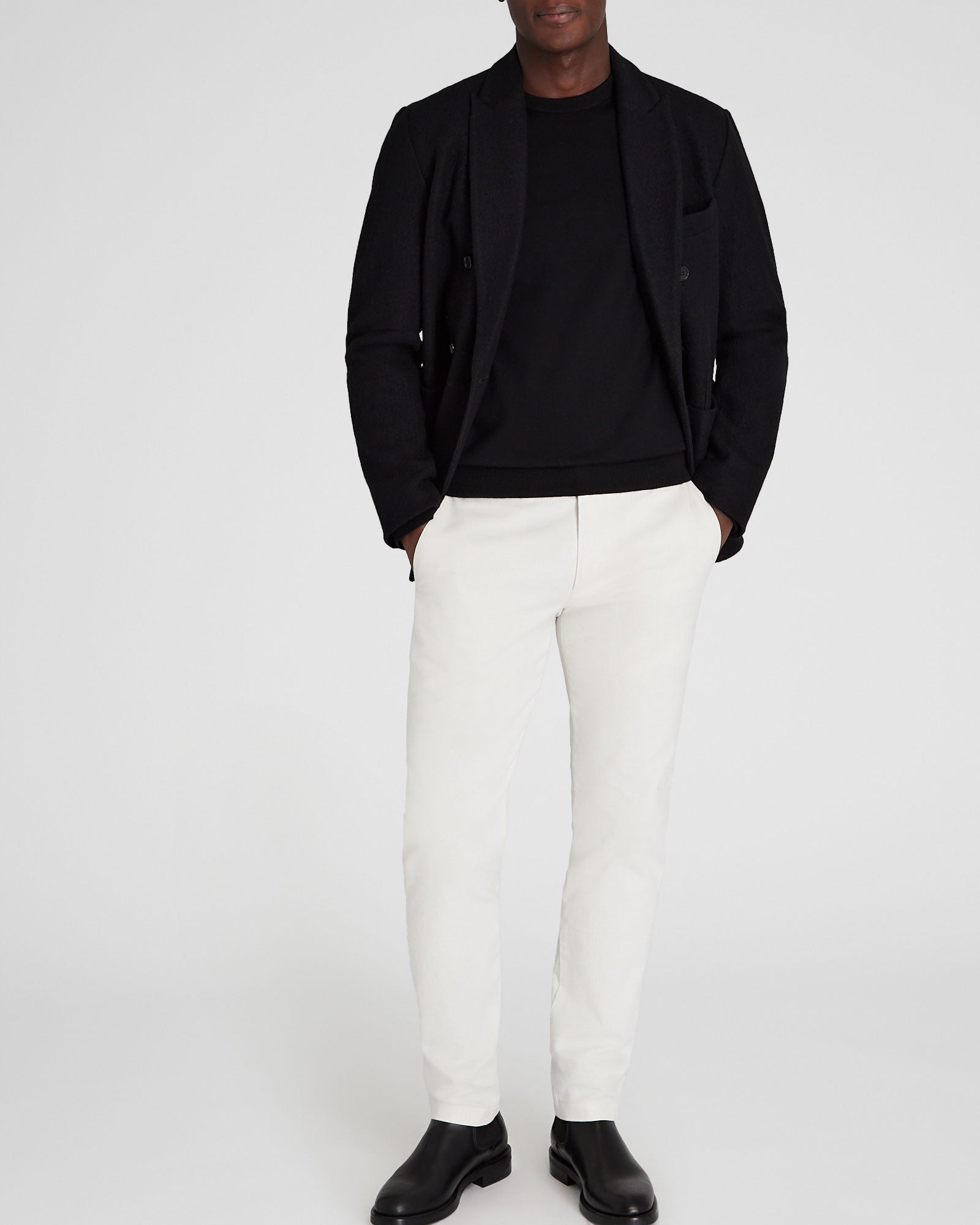CLUB MONACO - Pantalon chiné Connor - Gris Chiné Clair