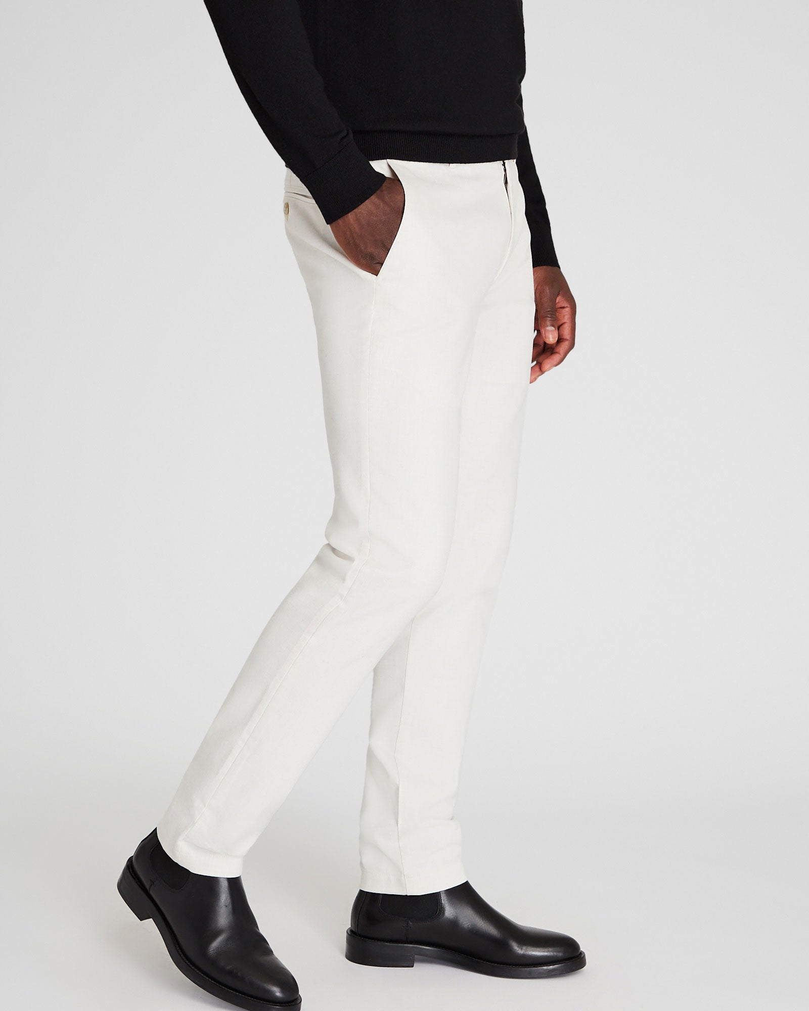 CLUB MONACO - Connor Heathered Pant - Light Heather Grey