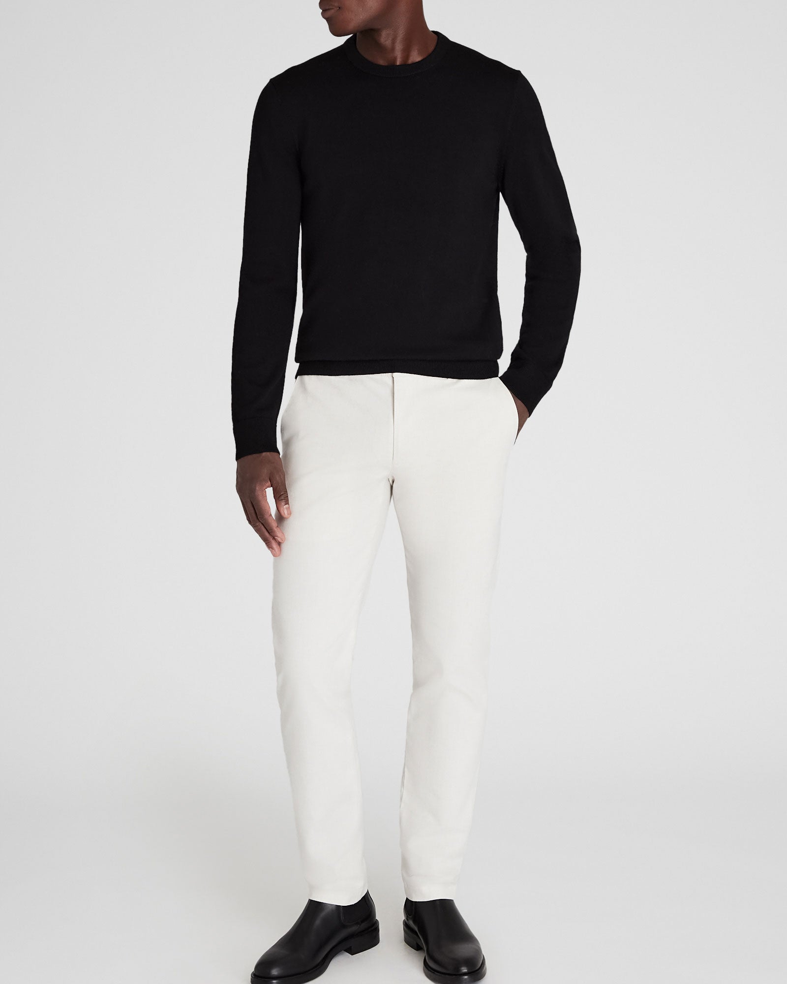 CLUB MONACO - Connor Heathered Pant - Light Heather Grey