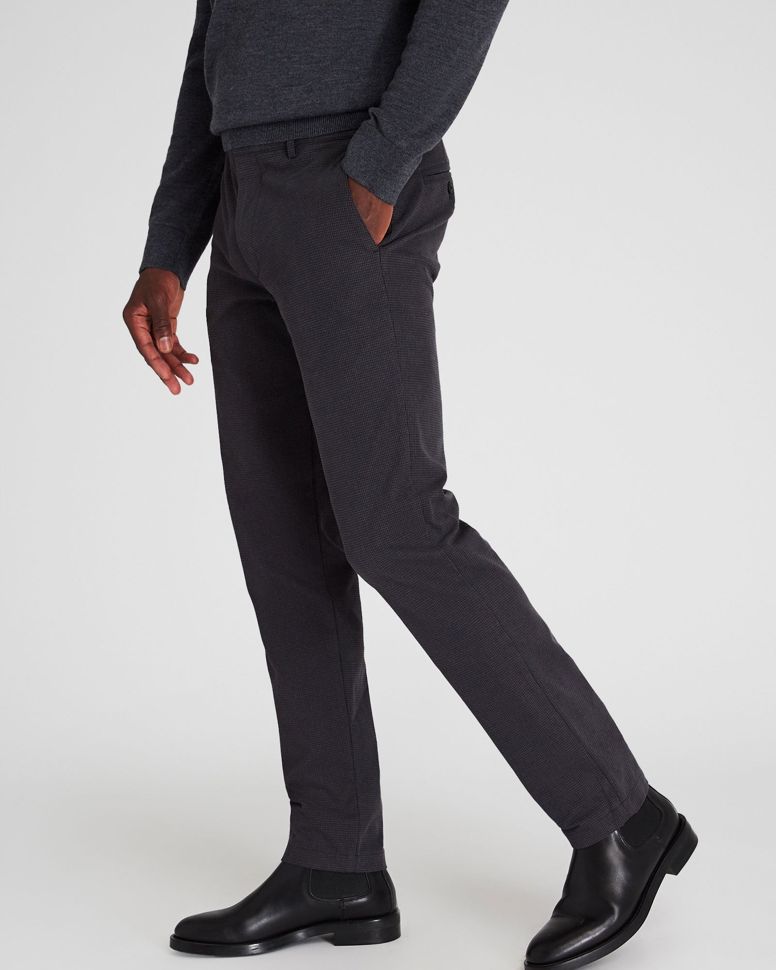 CLUB MONACO - Connor Heathered Pant - Charcoal Mix