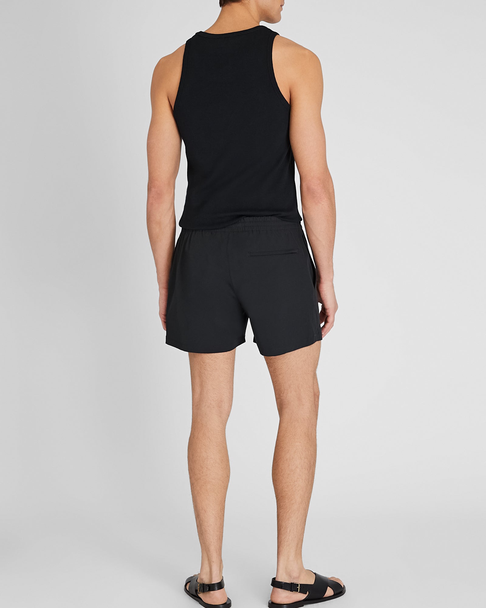CLUB MONACO - Maillot de bain uni Arlen - Noir