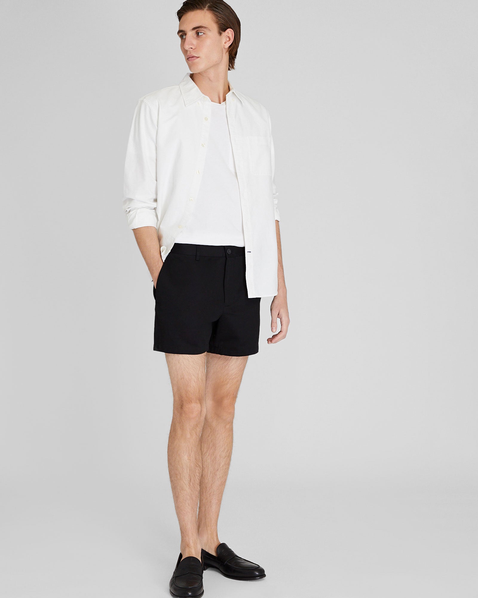 CLUB MONACO - Short texturé Jax 13 cm (5 po) - Noir