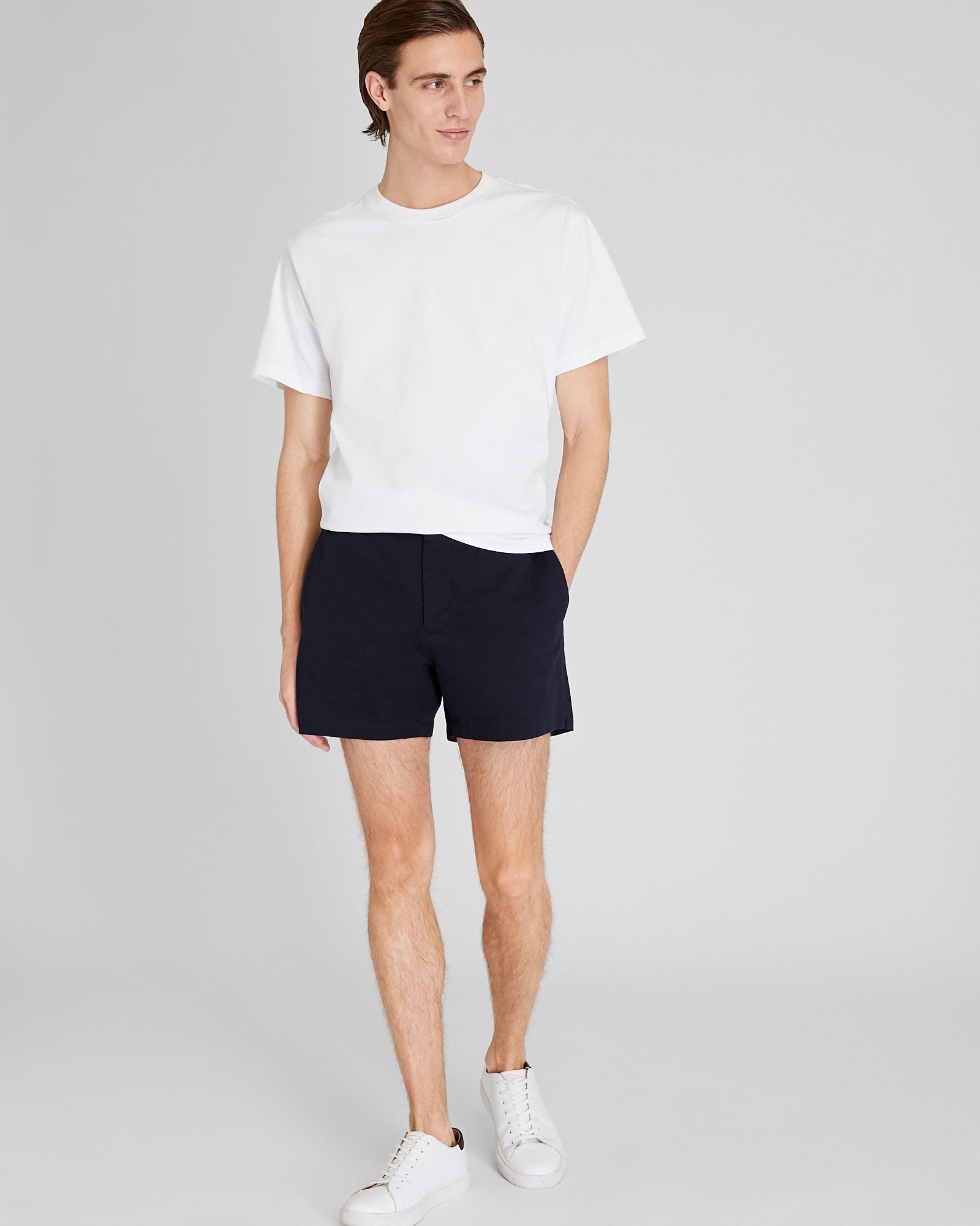 CLUB MONACO - Short texturé Jax 13 cm (5 po) - Marine