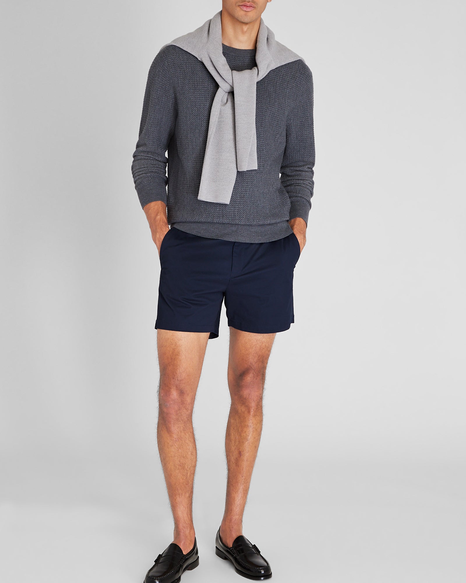 CLUB MONACO - Short Jax Essential 5" - Marine foncé