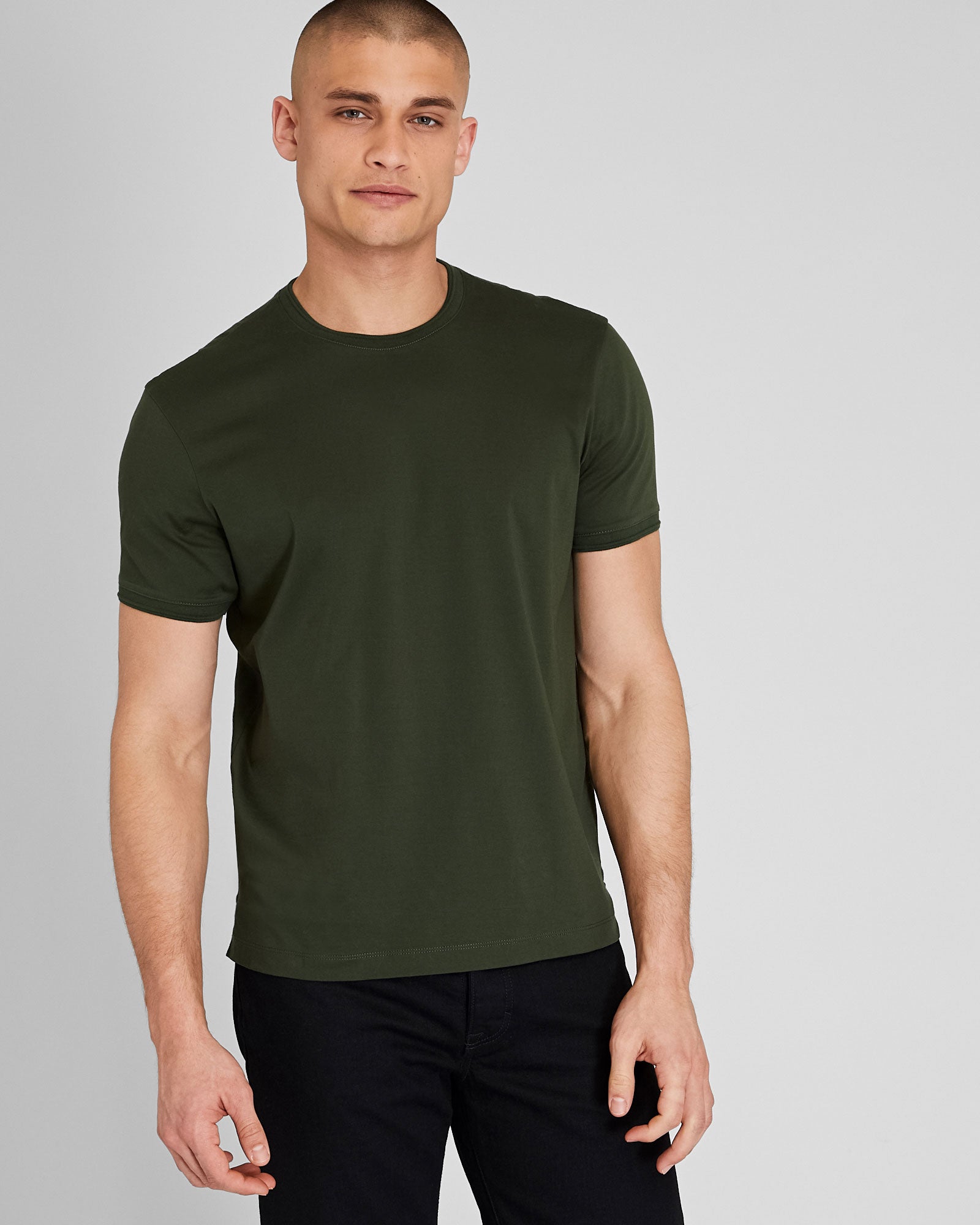 CLUB MONACO - Refined Tee - Dark Green