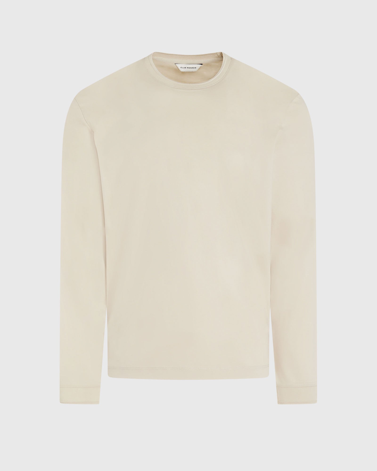 CLUB MONACO - Long-Sleeve Refined Crew Tee - Oatmeal