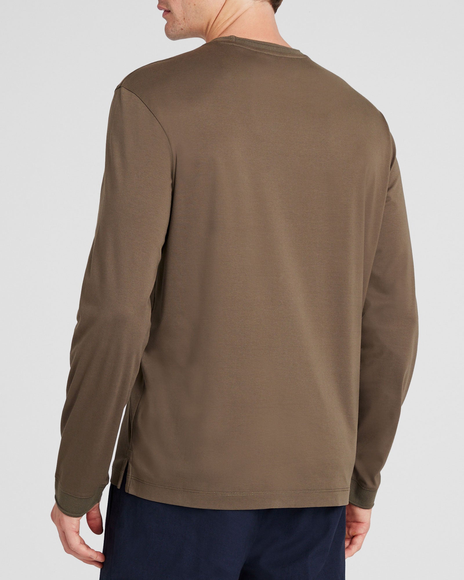 CLUB MONACO - T-shirt soigné manche longue - olive moyenne