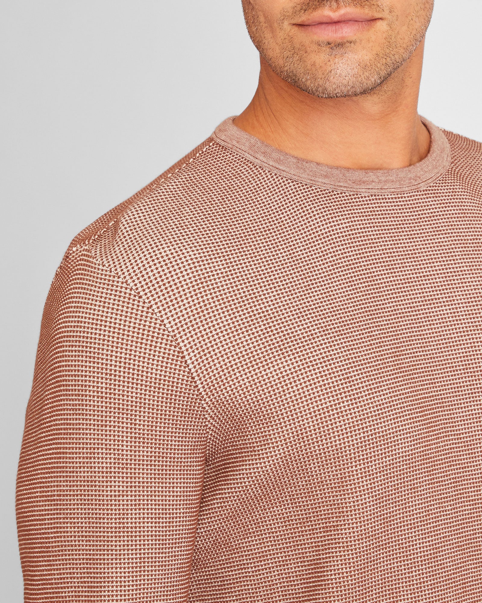 CLUB MONACO - Thermal Crewneck - Brown