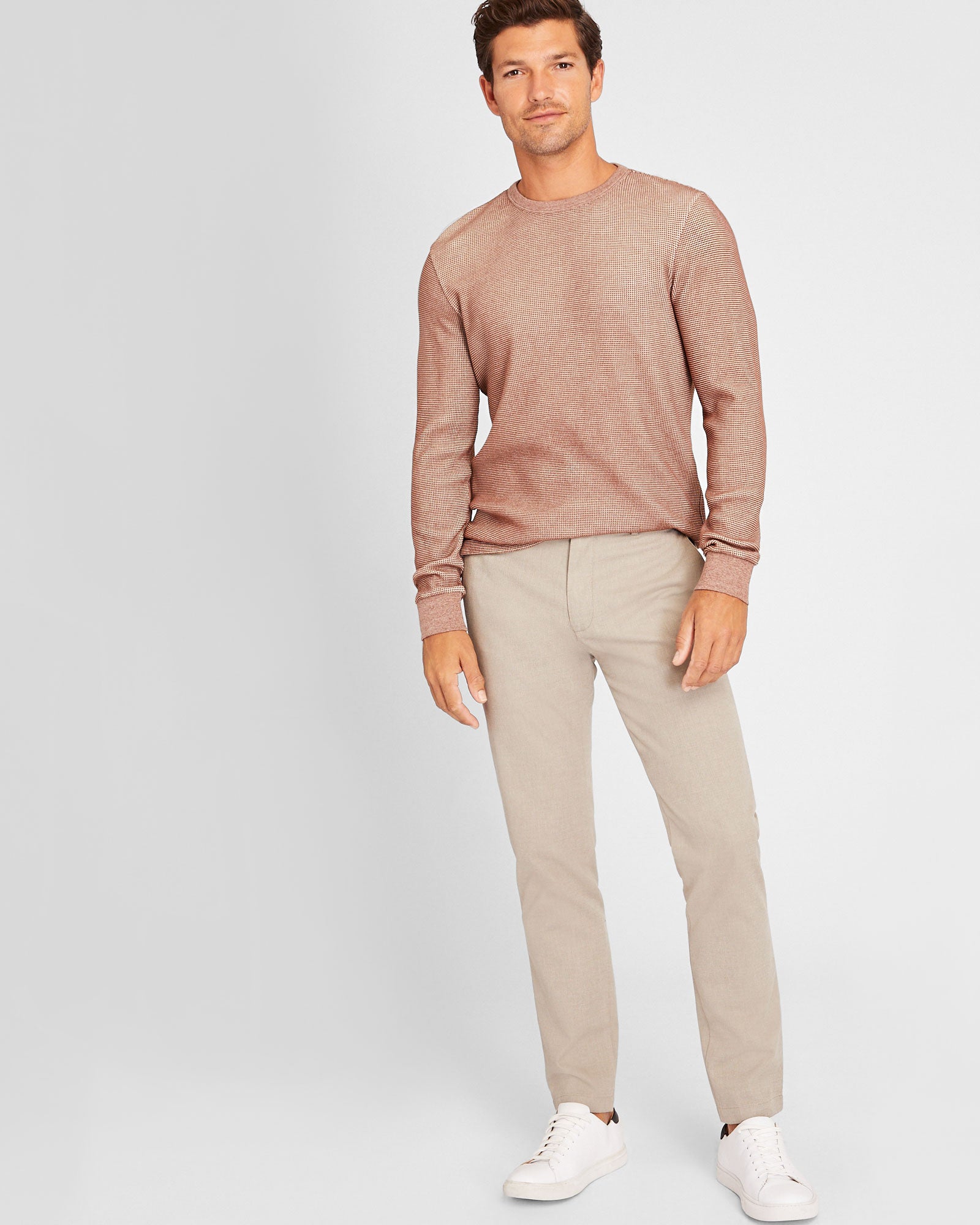 CLUB MONACO - Thermal Crewneck - Brown