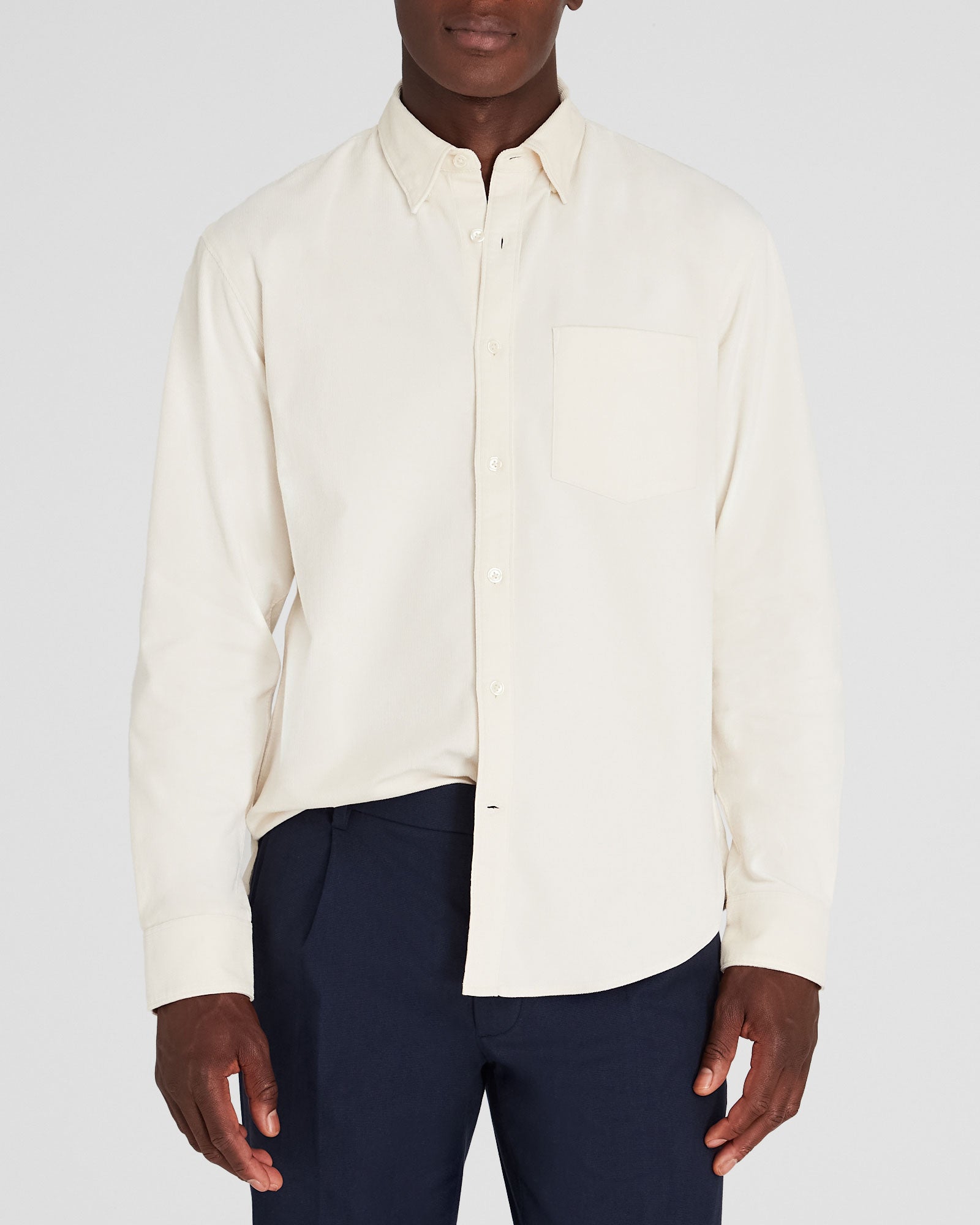 CLUB MONACO - Long-Sleeve Corduroy Shirt - Cream