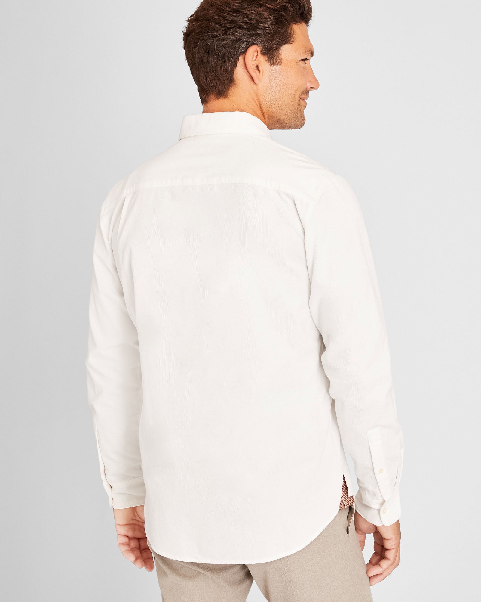 CLUB MONACO - Long-Sleeve Corduroy Shirt - Cream