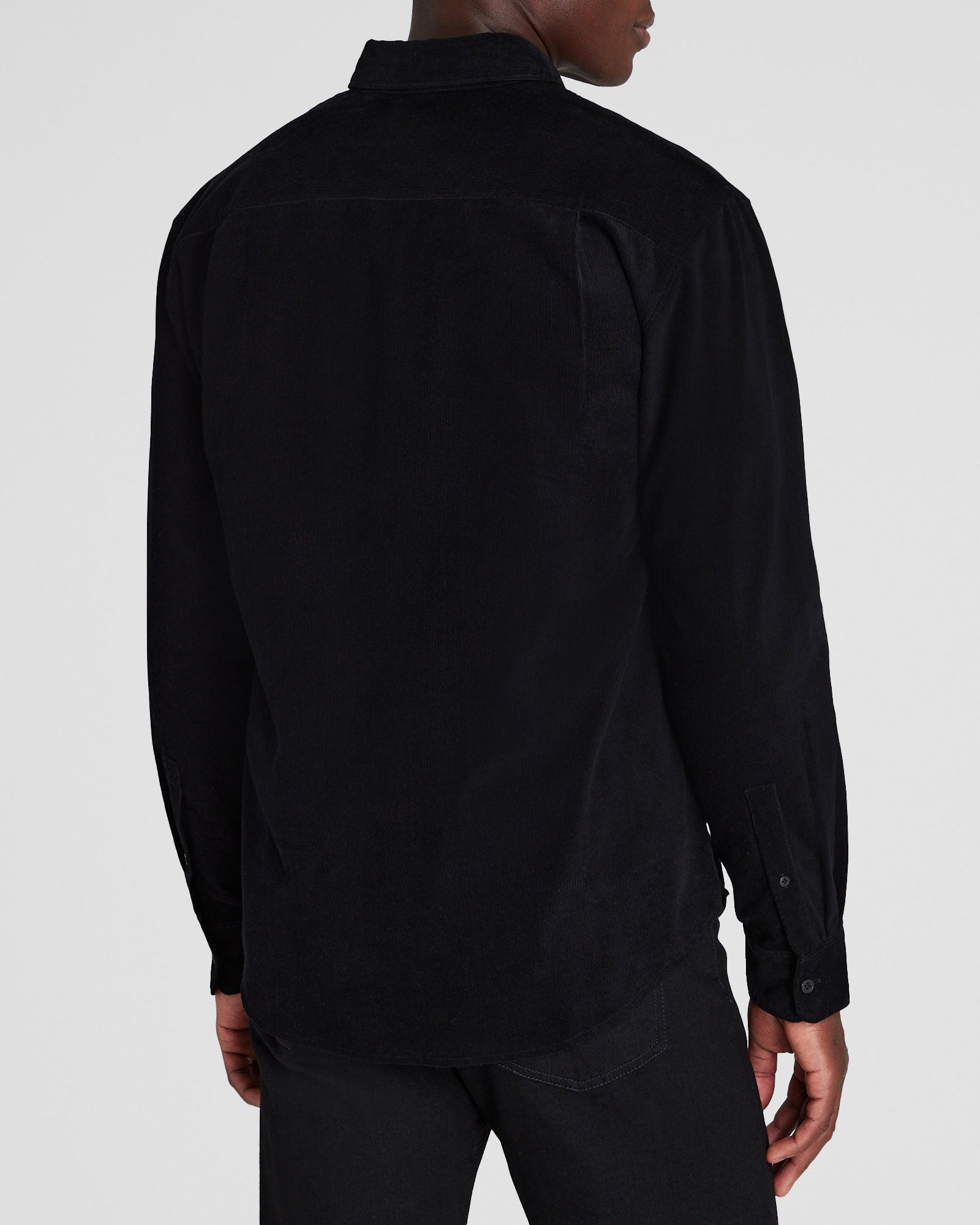 CLUB MONACO - Long-Sleeve Corduroy Shirt - Black