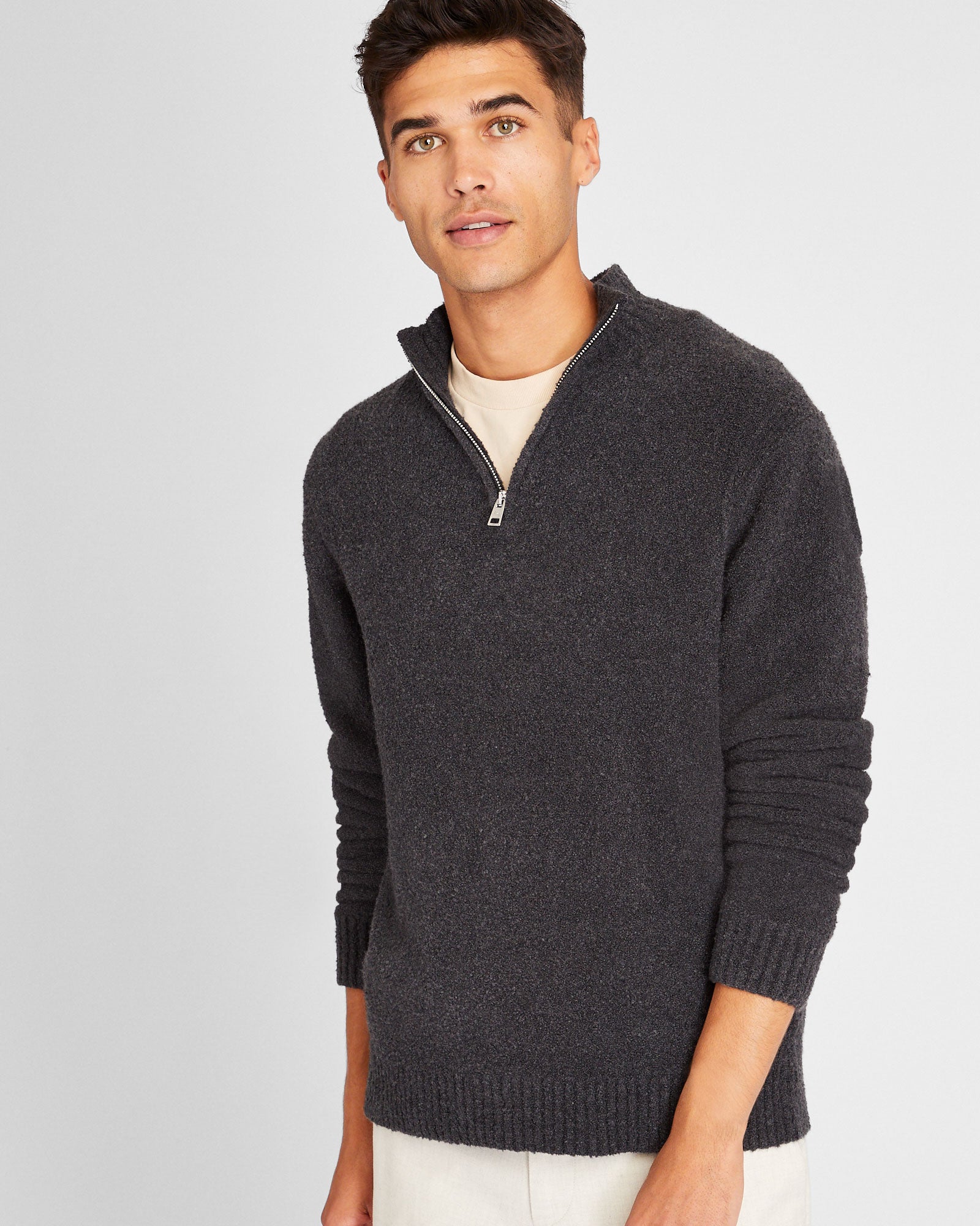 CLUB MONACO - Chandail bouclé - Anthracite