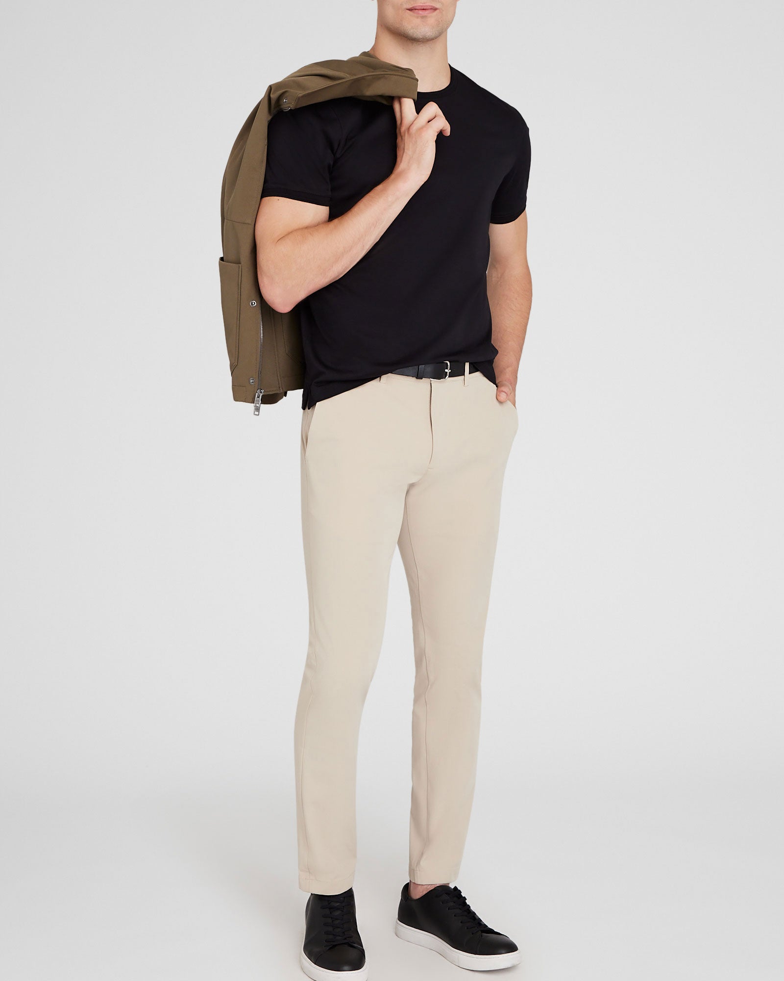 CLUB MONACO - Pantalon technique Connor - Kaki