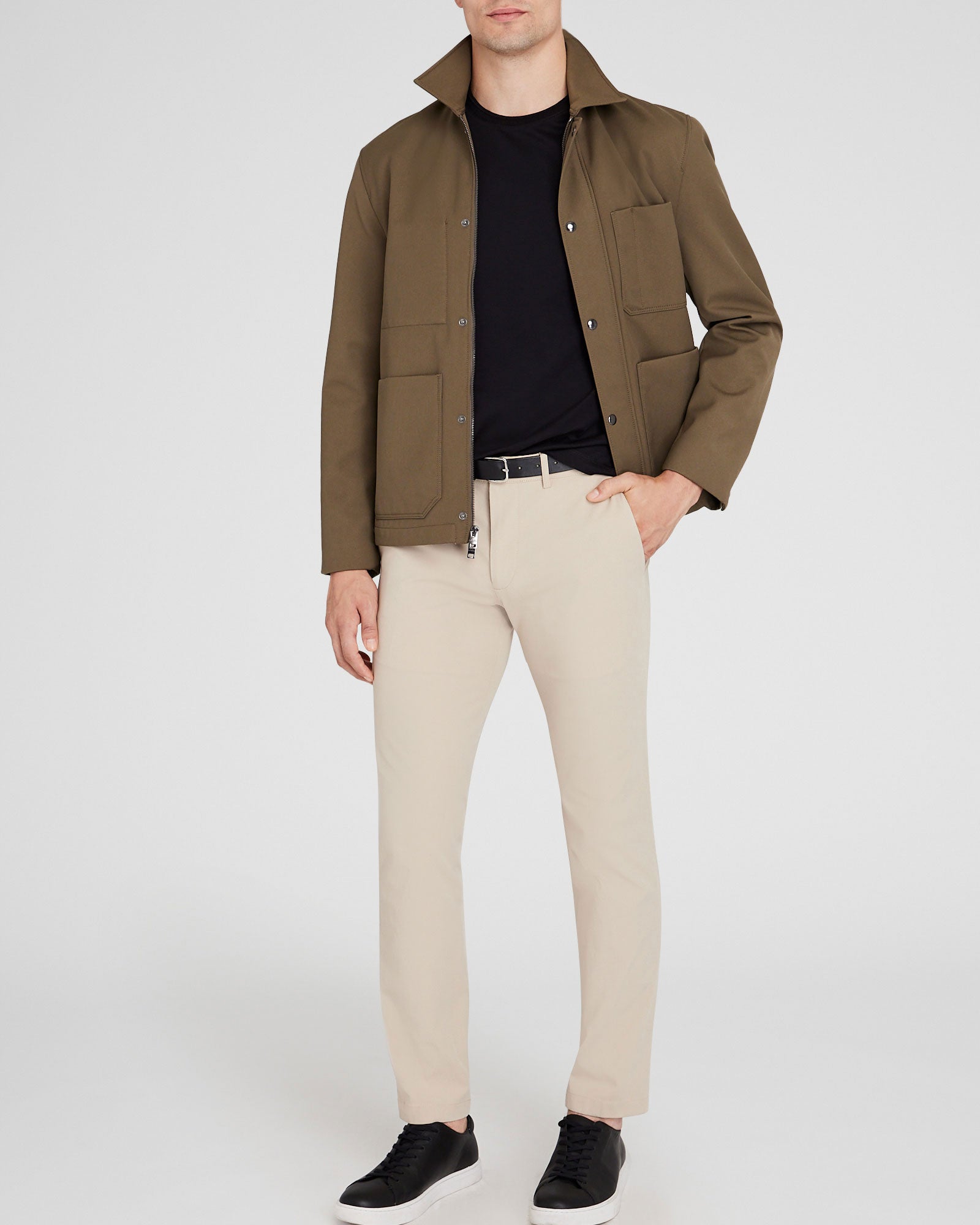 CLUB MONACO - Pantalon technique Connor - Kaki