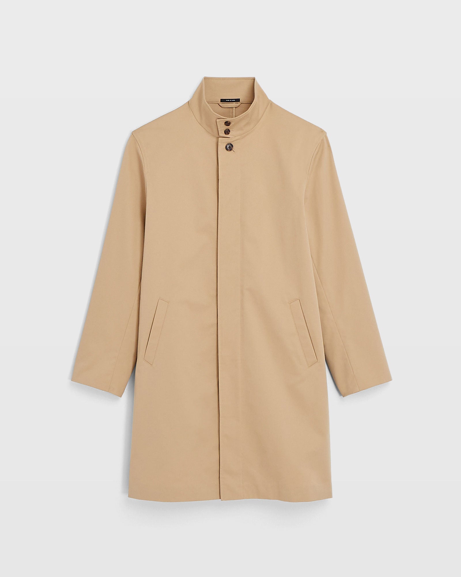 CLUB MONACO - Manteau Mac à col cheminée - Kaki