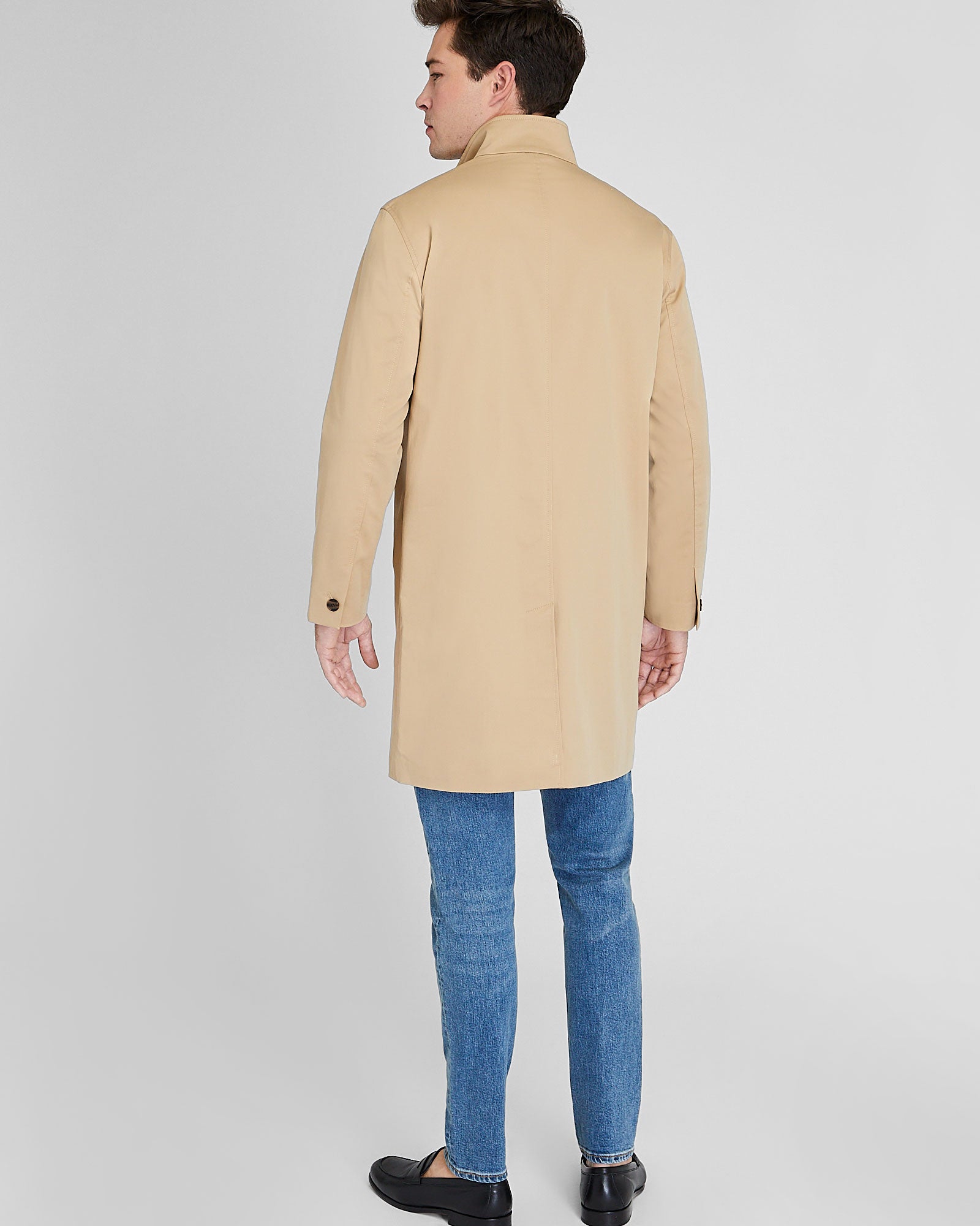 CLUB MONACO - Manteau Mac à col cheminée - Kaki