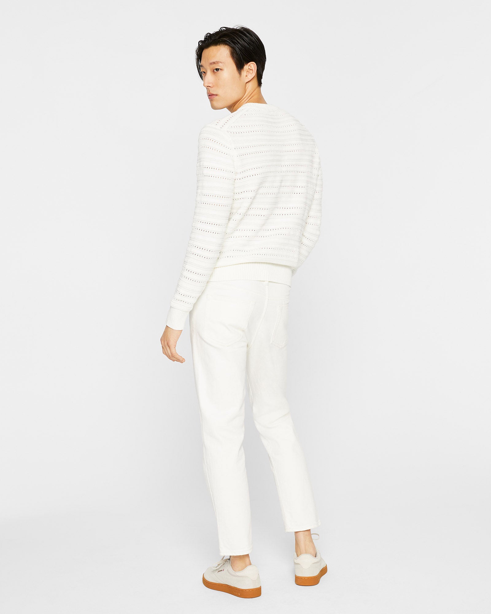 CLUB MONACO - Cropped Straight Jeans - White