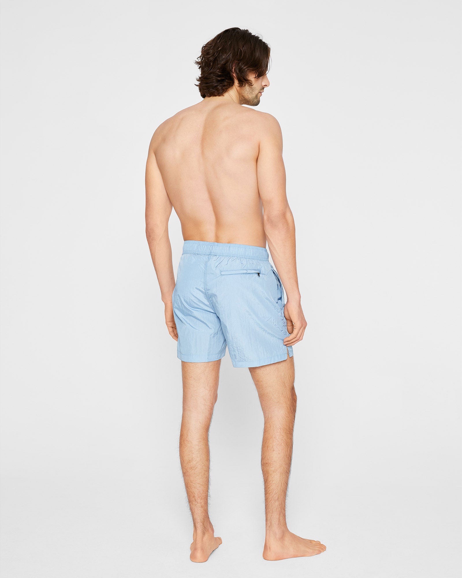 CLUB MONACO - Onia Crinkle Swim Trunks - Blue