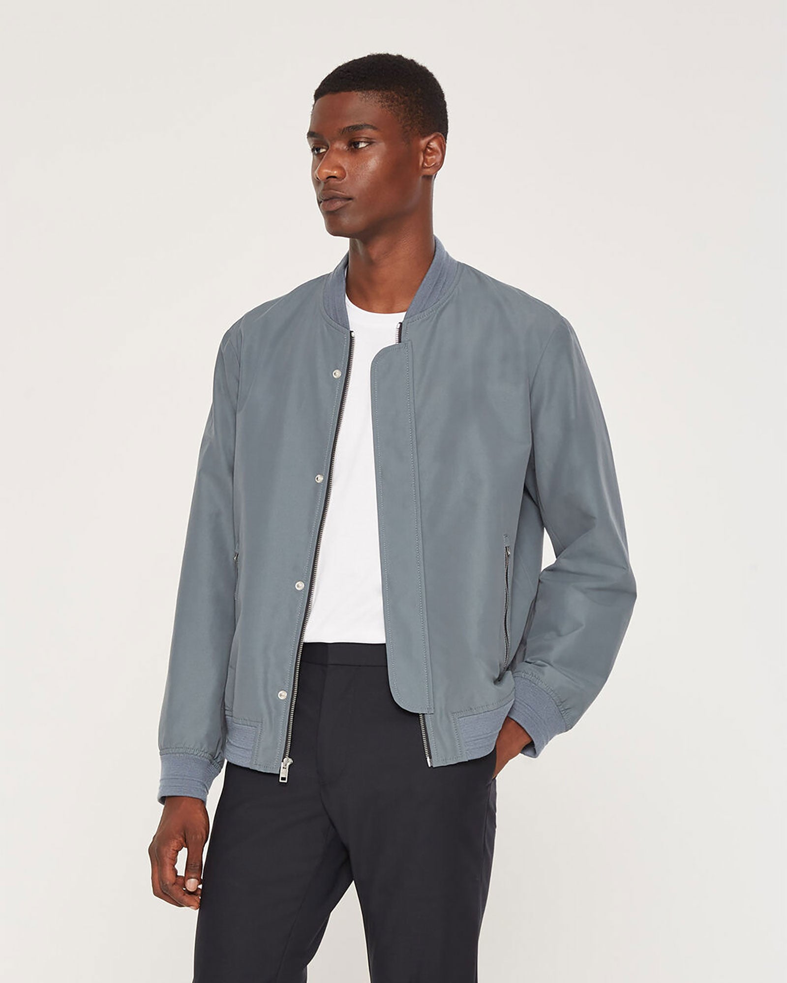 CLUB MONACO - Tech Bomber Jacket - Gris