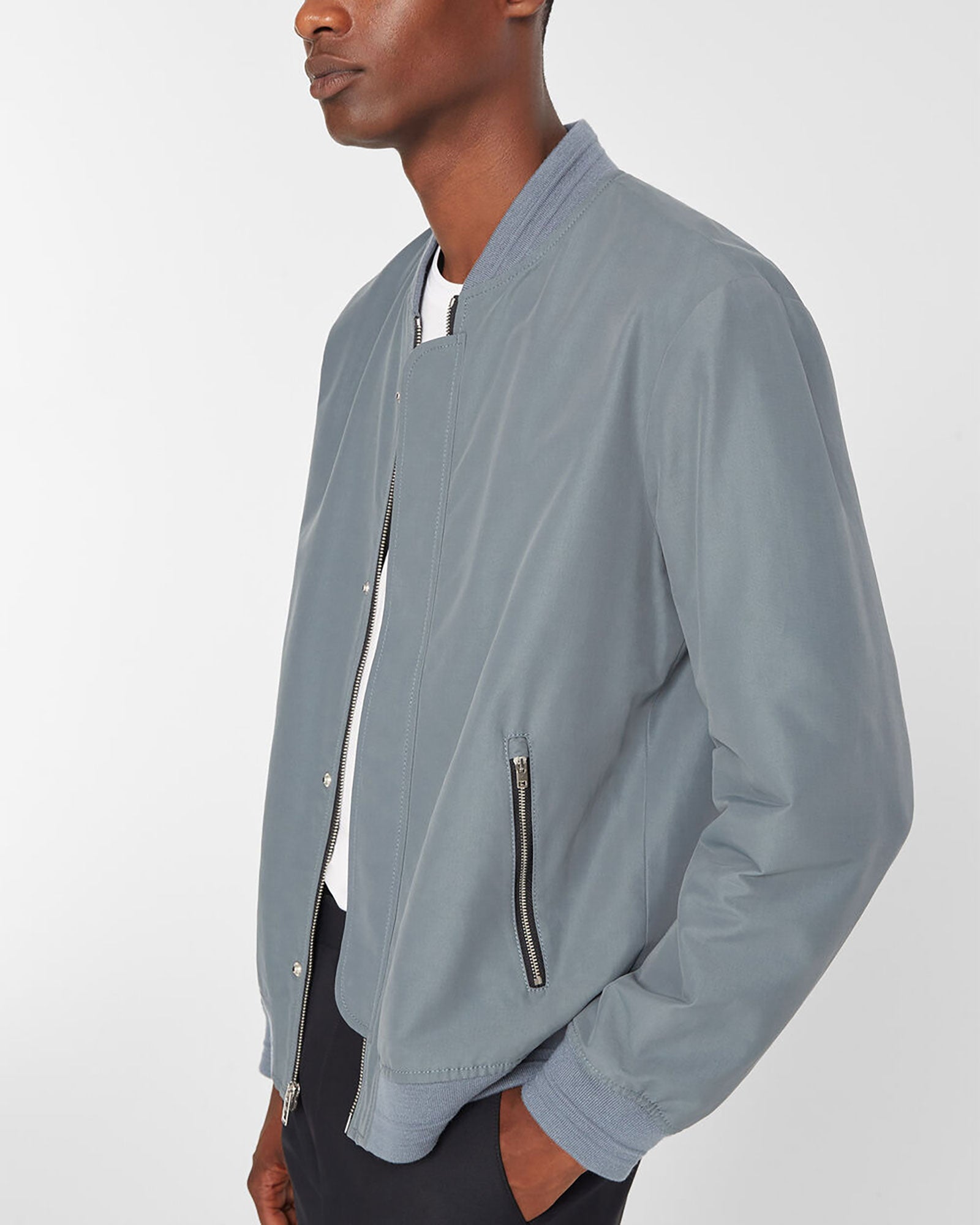 CLUB MONACO - Tech Bomber Jacket - Gris