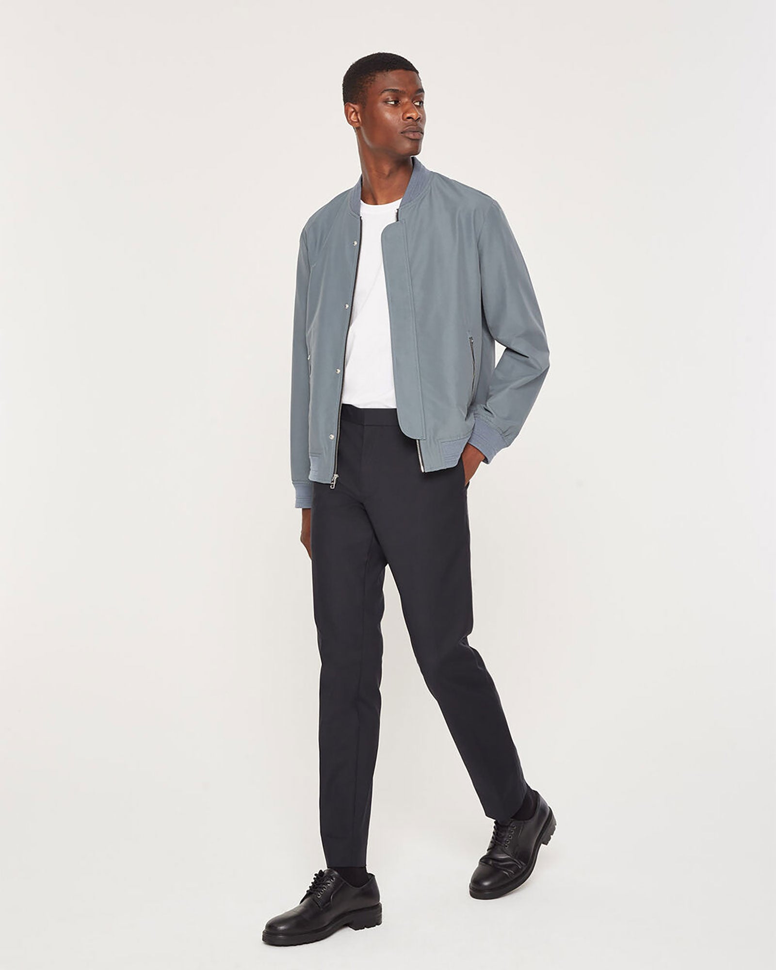 CLUB MONACO - Tech Bomber Jacket - Gris