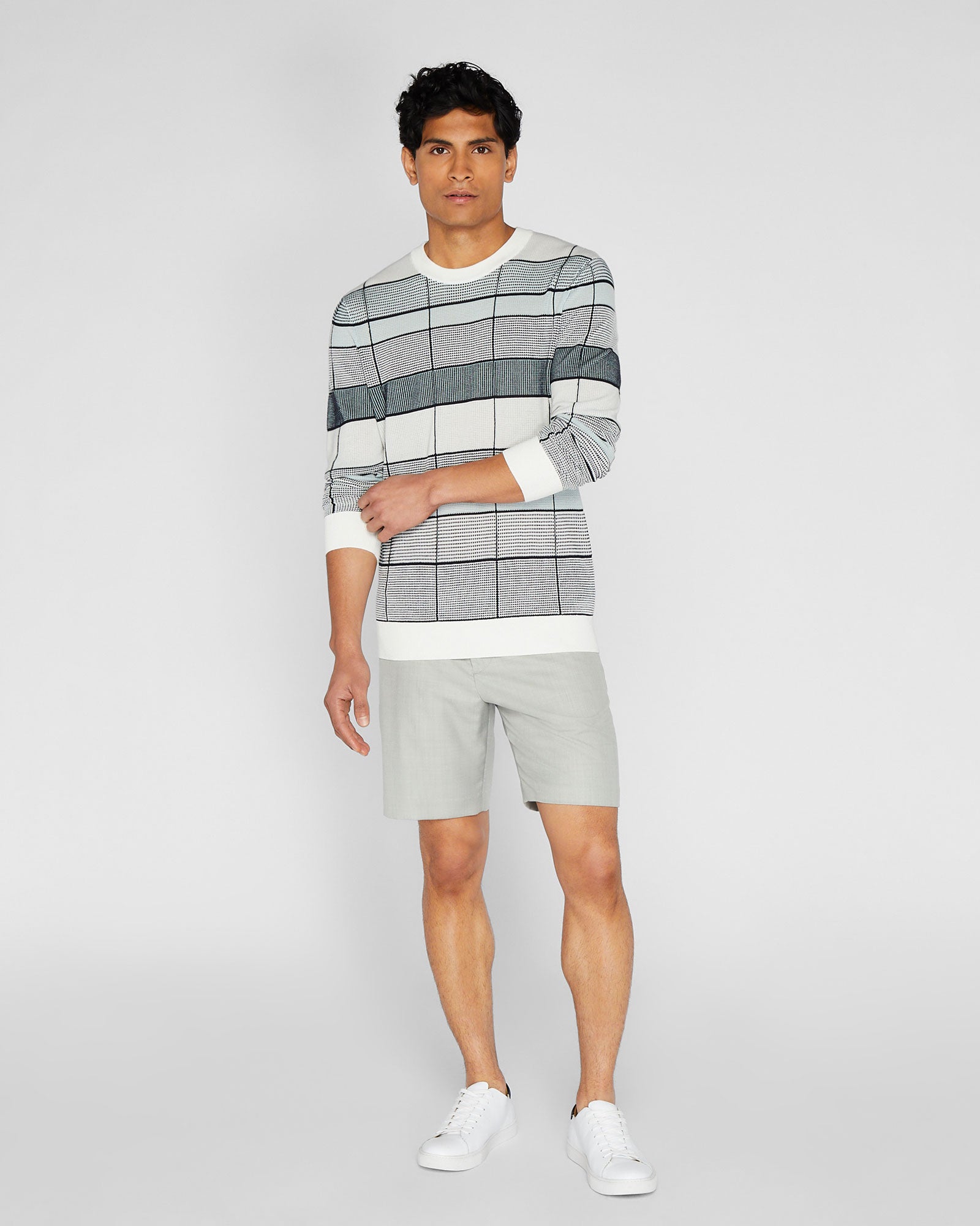 CLUB MONACO - Refined Fashion Short - Stripe - Natural