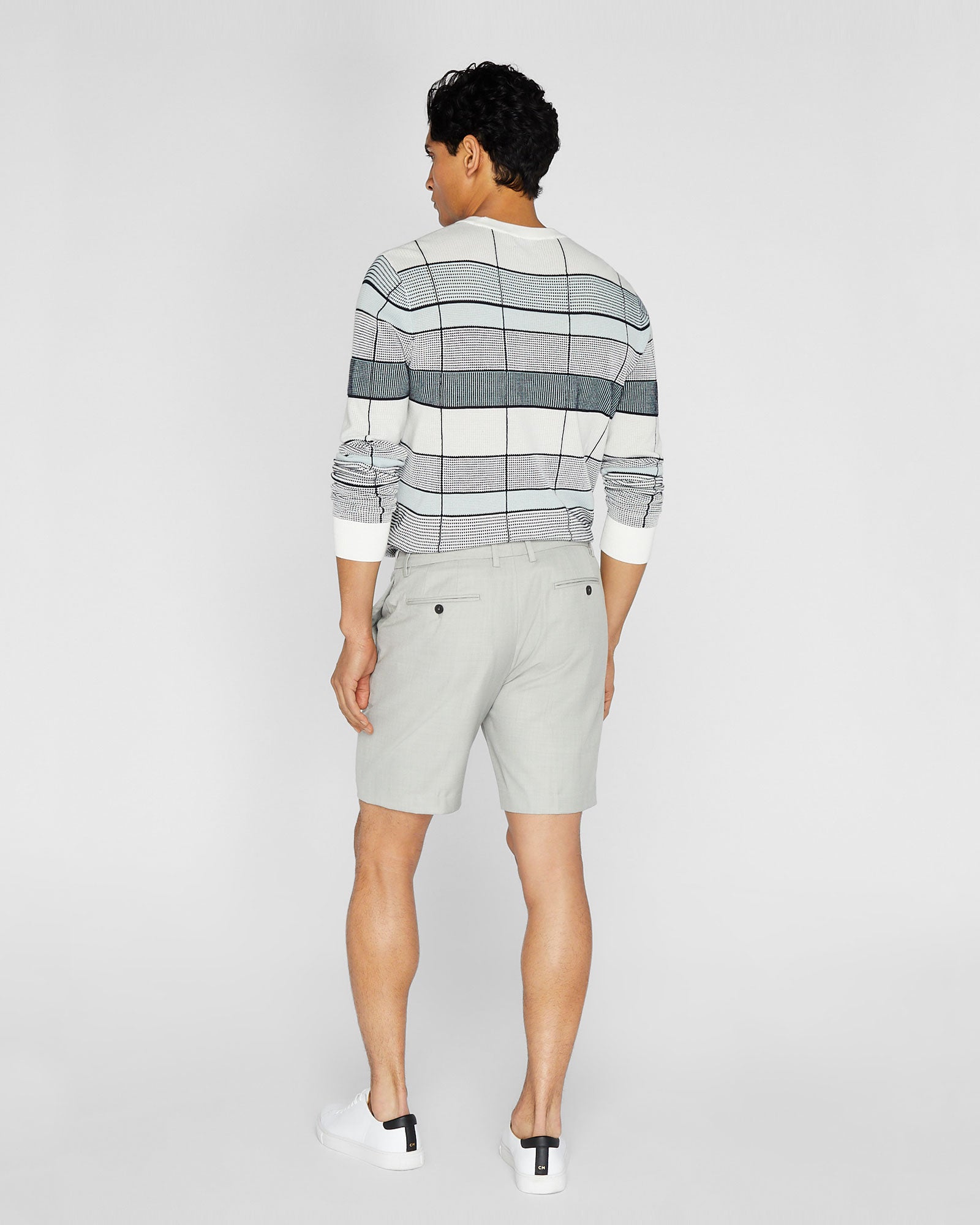 CLUB MONACO - Refined Fashion Short - Stripe - Natural