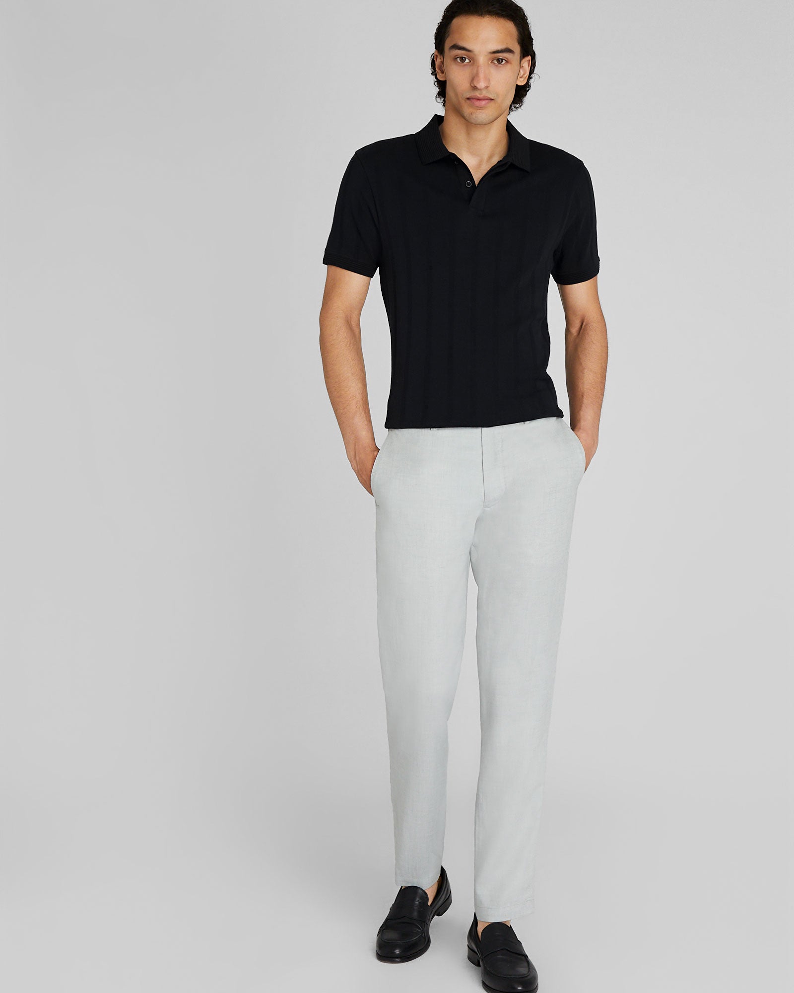 CLUB MONACO - Wide Rib Polo - Black Base